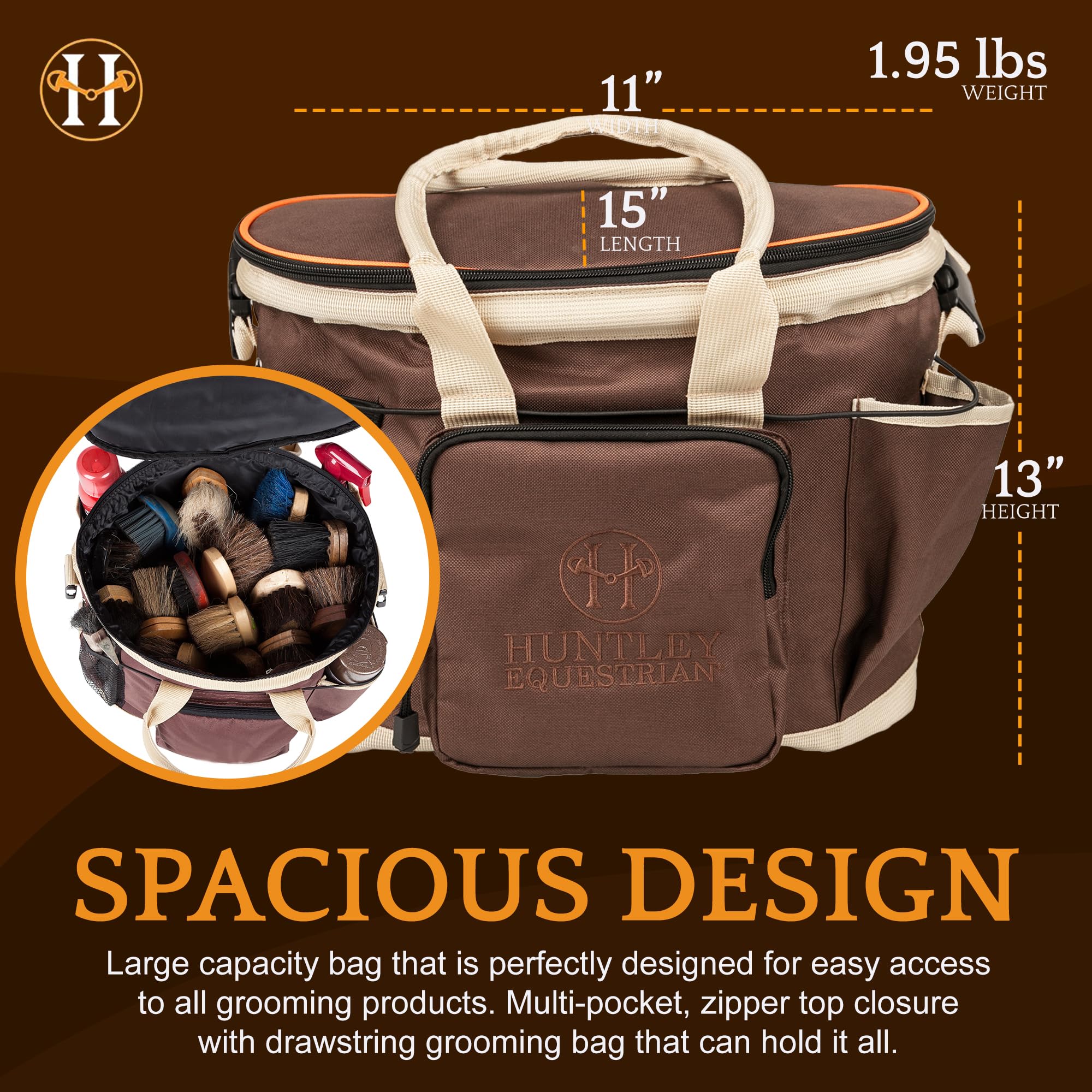 Huntley Equestrian - Bolsa de Aseo, Color marrón