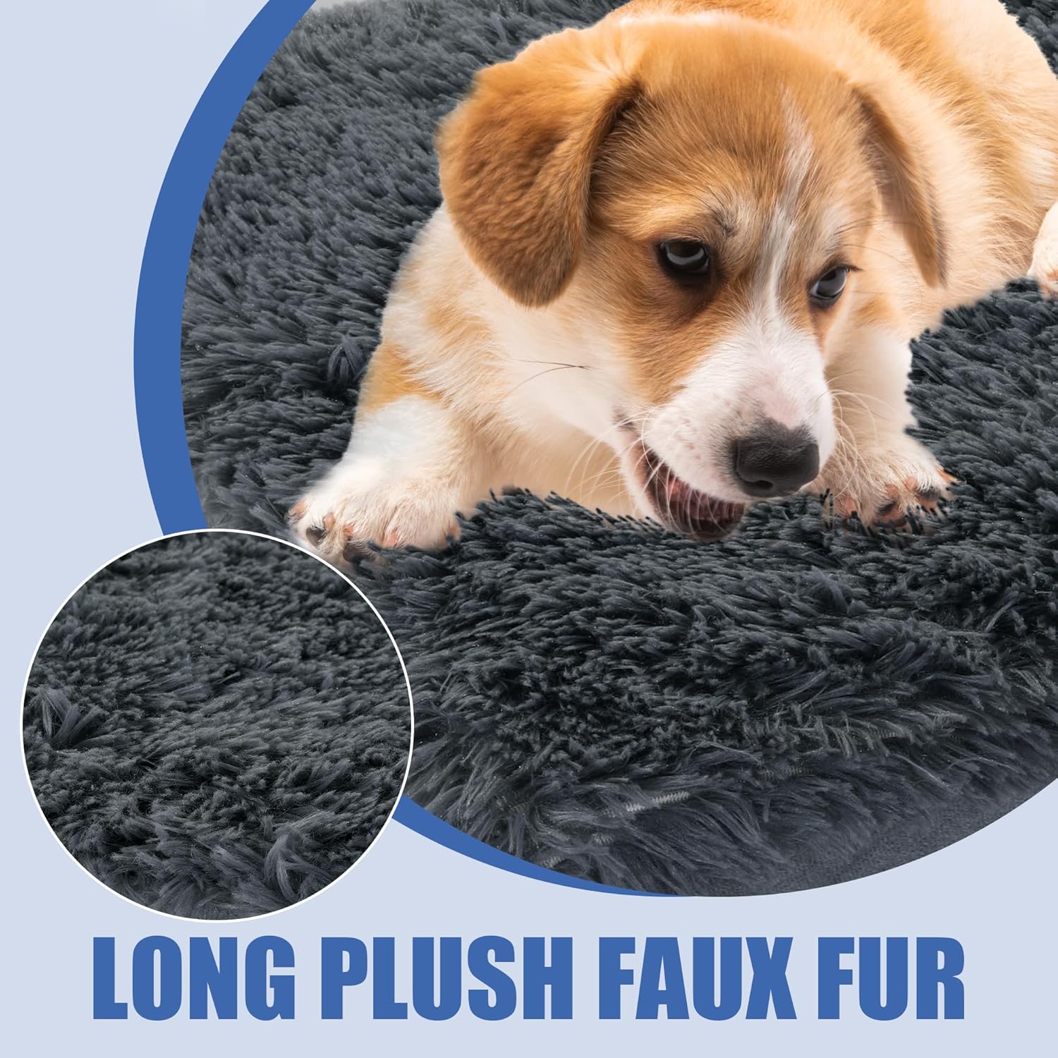 review HOMBYS Waterproof Dog Bed Cover Soft Long Plush Replacement & Washable Pet Bed Cover with Elastic Band Protect Dog Pad, Mat from Water, Puppy Bed Cover for Dog/Cat, Cover Only-36x27x6 inches