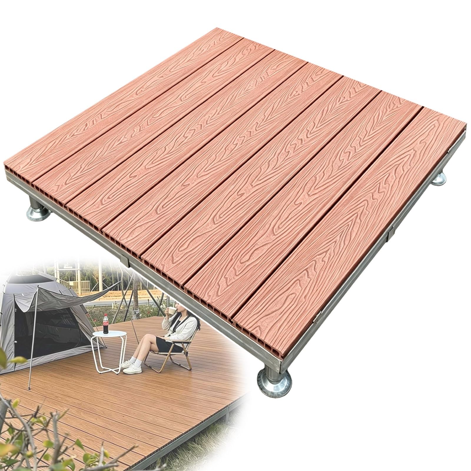Piattaforma Da Patio Esterno Modulare 84x84cm,Facile Da Installare