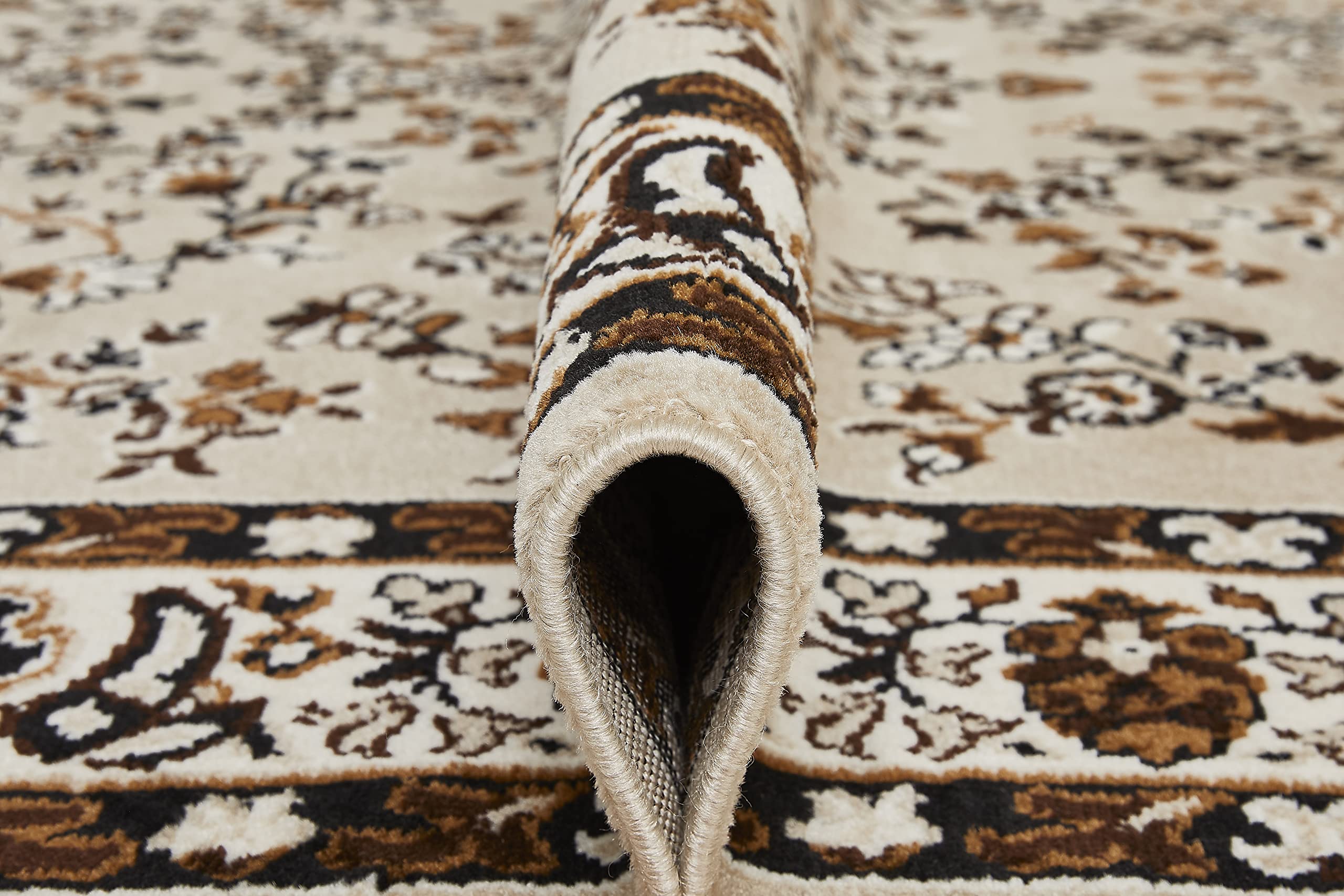 Andiamo Tappeto Orientale - Salotto e Camera da Letto, Decorazione Orientale, Easy-Care, Motivo Senza Tempo, 120 x 170 cm, Beige