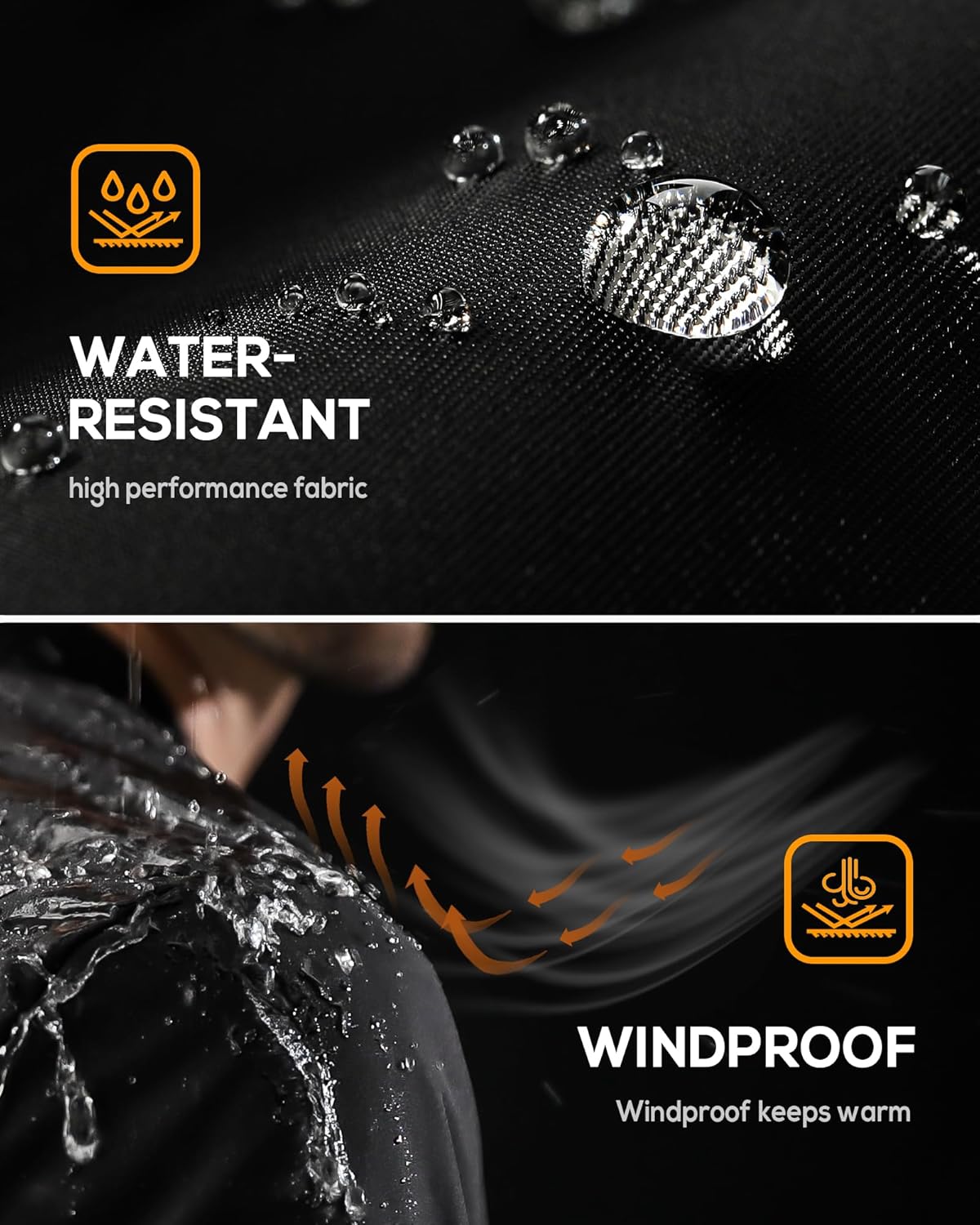 Men's Heated Jacket with 12V Battery Pack Insulated Heat-retaining Coat with Detachable Fur Collar,5 Heating Areas - Image 5