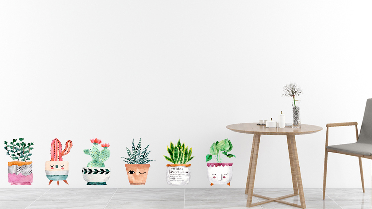 Vinilos Decorativos Maydahui 6 Planchas Plantas en Maceta miniatura 7