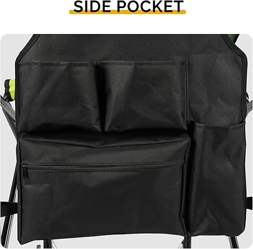 Miniatura 6 de 31'' Tall Directors Chair,Portable Seat Folding Camping Chair,High Bar Stool with Built-in Cup Holder, Side Table, Storage Pocket for Makeup