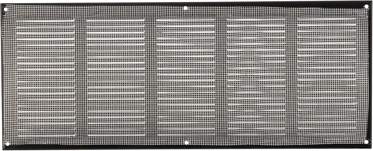 Steinberg14 Black 500x200mm Metal Air Vent Cover with Insect Mesh, 20x8 inch Ventilation Grille - Image 5