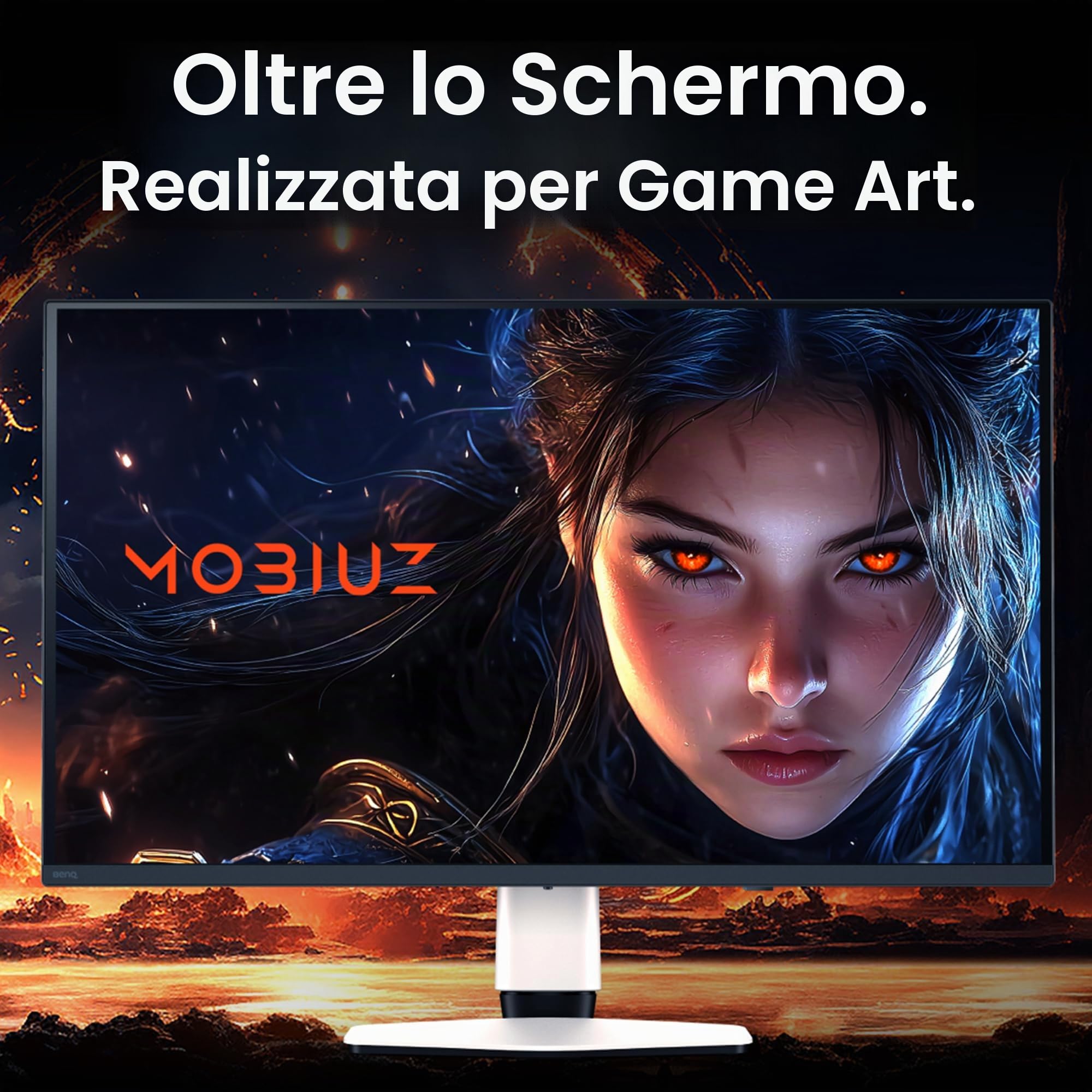 BenQ MOBIUZ EX321UZ 32 Pollici Gaming Monitor 4K QD-OLED di 4a generazione, 240Hz, 0.03ms, HDMI 2.1, DP2.1a 80Gbps, USB-C 90W, 99% DCI-P3, display HDR 400, FreeSync Premium Pro, garanzia di 3 anni
