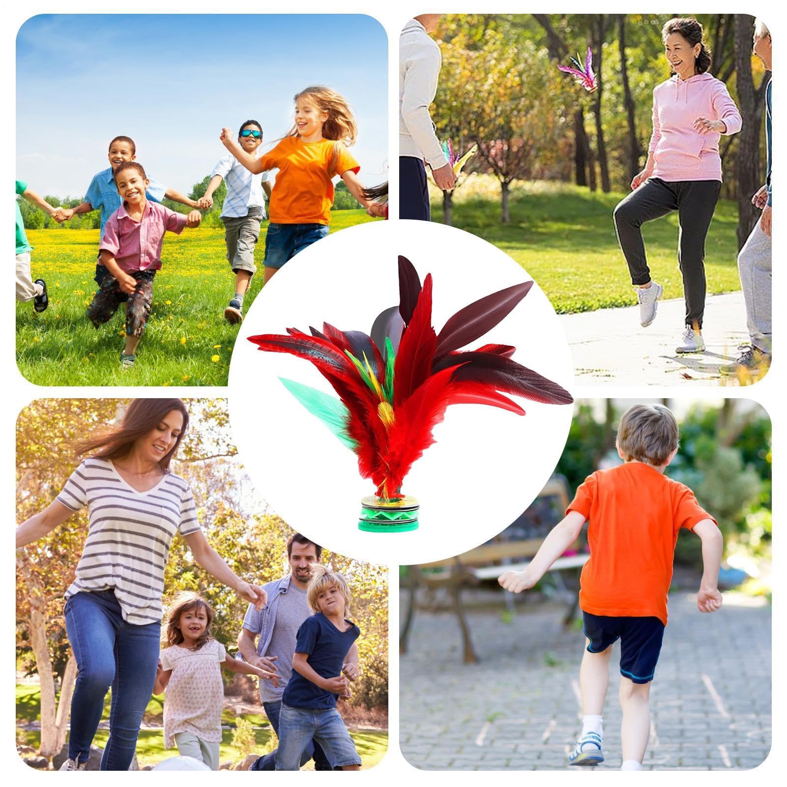 Jianzi À Plumes Colorées, Jeu De Coups De Pied Chinois pour Adultes, Sport Traditionnel en Plein Air