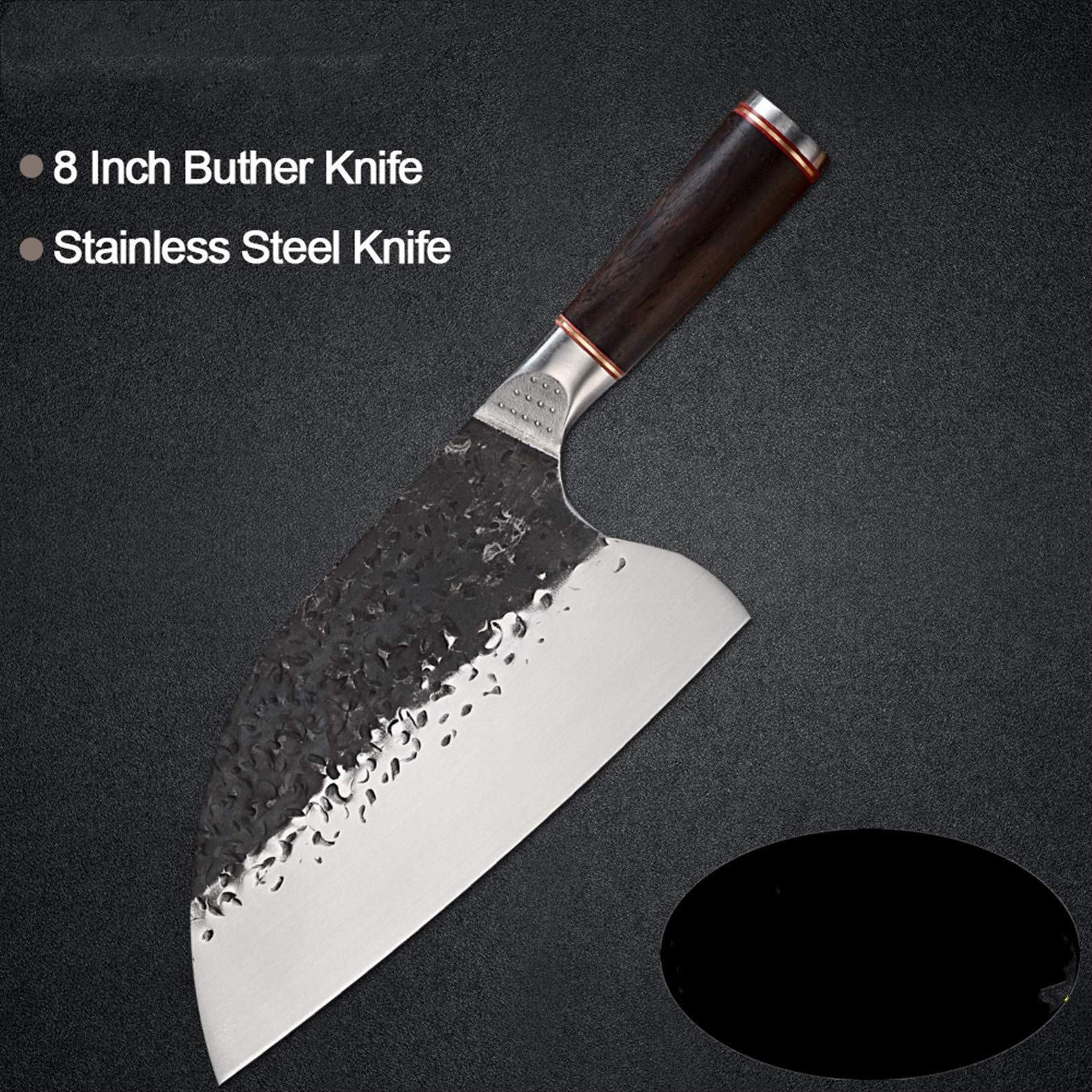 Cuchillo de corte de cocina 8 '' pulgada Acero inoxidable Hecho a mano CLEAVER CLEAVER CHILLER CUCHILLO CUERZA DE CUERZA DE PESCADOR DE PESCADOR CORTADOR CORTER