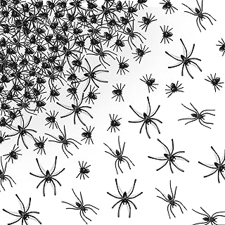 KatchOn, Small Plastic Spiders Halloween - Pack of 120, 3 Sizes Mini Plastic Spiders | Small Fake Spiders for Spiders Halloween Decorations | Black Spiders Plastic for Realistic Spider Web Decorations