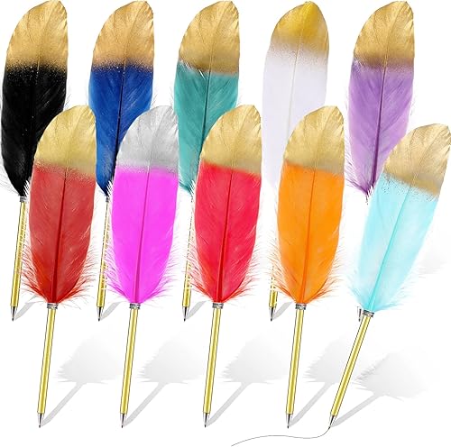 10 bolígrafos de plumas de 0.020in, tinta negra, vintage, plumas, plumas, plumas, barra, refinados, chapados, vintage, para invitados, oficina,