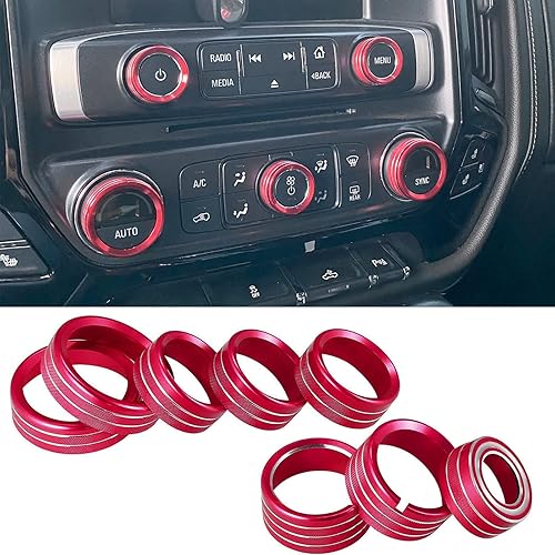 EKALA Para Toyota Tacoma - Pomos de aire acondicionado para interruptores de aire acondicionado 2WD4WD cubierta de perilla de selección de aleación