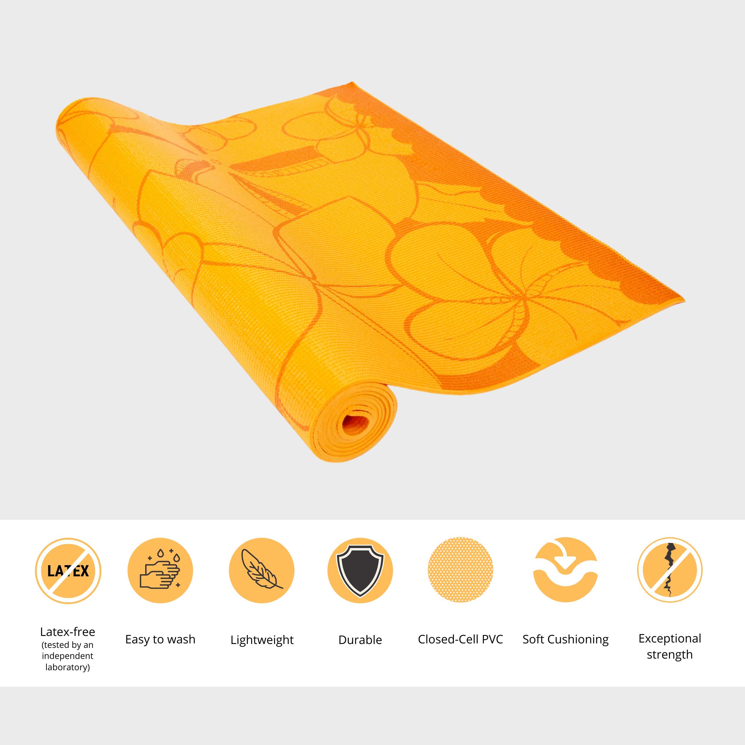 Yogi Tapis & # Xfffd ; – Impressions Plumeria – Orange