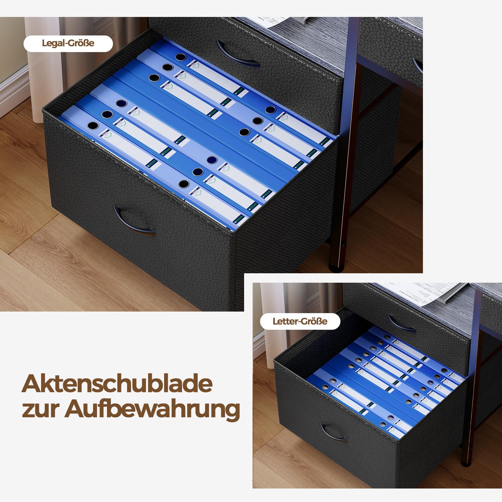 Rolanstar Schreibtisch L Form mit Schubladen, reversibler Gaming Tisch mit Steckdose, LED & Monitorständer 163 cm Computertisch für Büro Arbeitszimmer Schlafzimmer, grau
