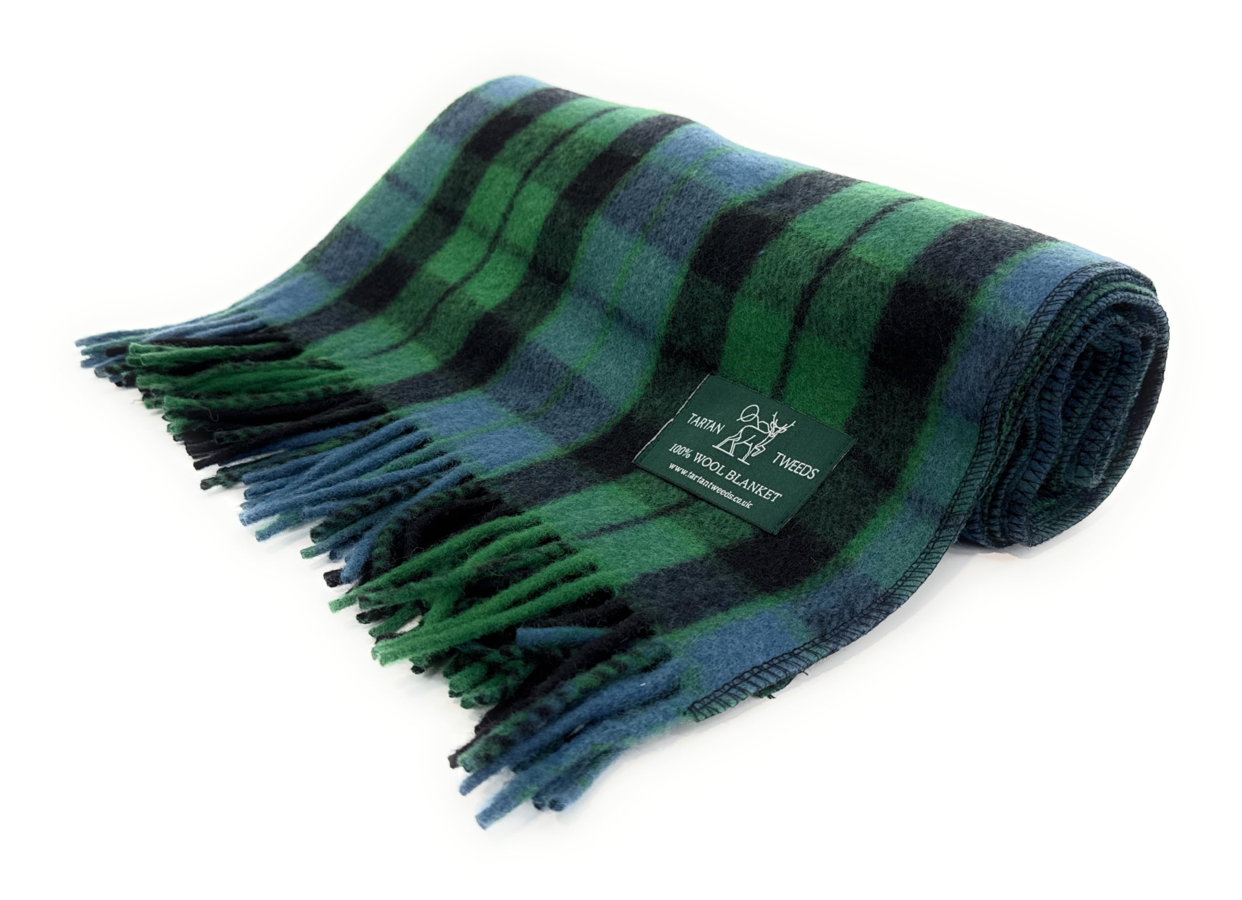 Tartan Travel Knee Throw Blanket 100% New Wool 172cm x 78cm (Mackay Ancient)