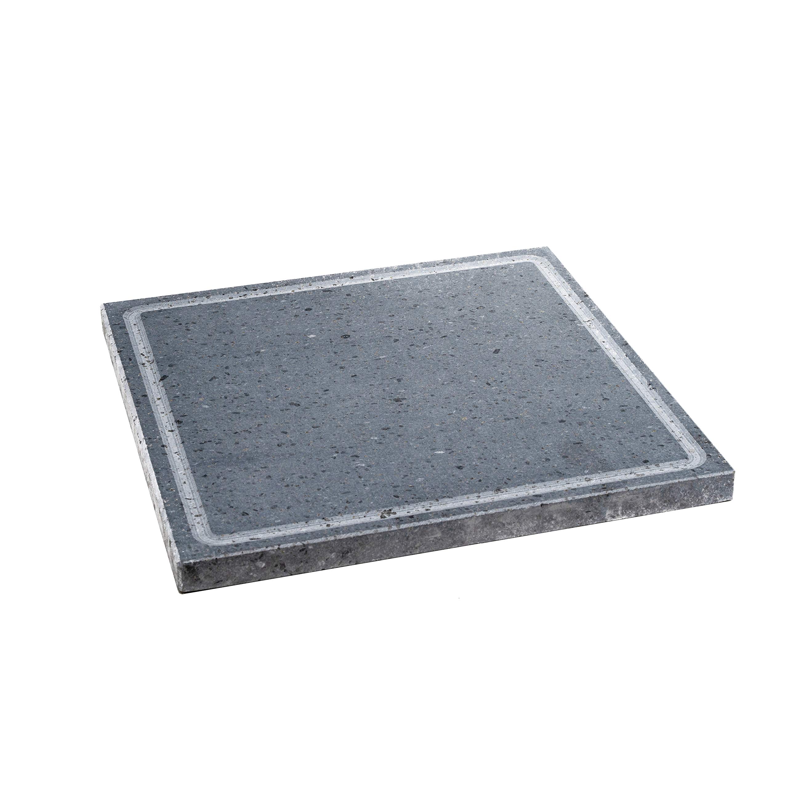 Lava Grill BISTECCHIERA Pietra LAVICA ETNEA Piastra LEVIGATA 30x30 cm per Forno E Barbecue Cottura Carne, Pesce, Verdura E Pizza Etna Stone & Design (S)