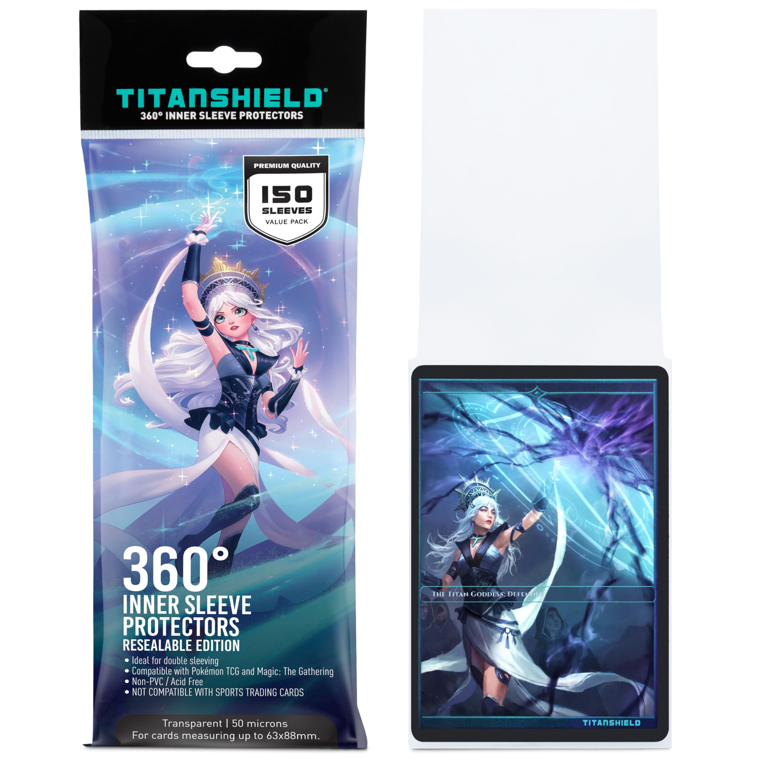 Snapklik.com : Inner Card Sleeves Sealable Version, 360 Protection ...