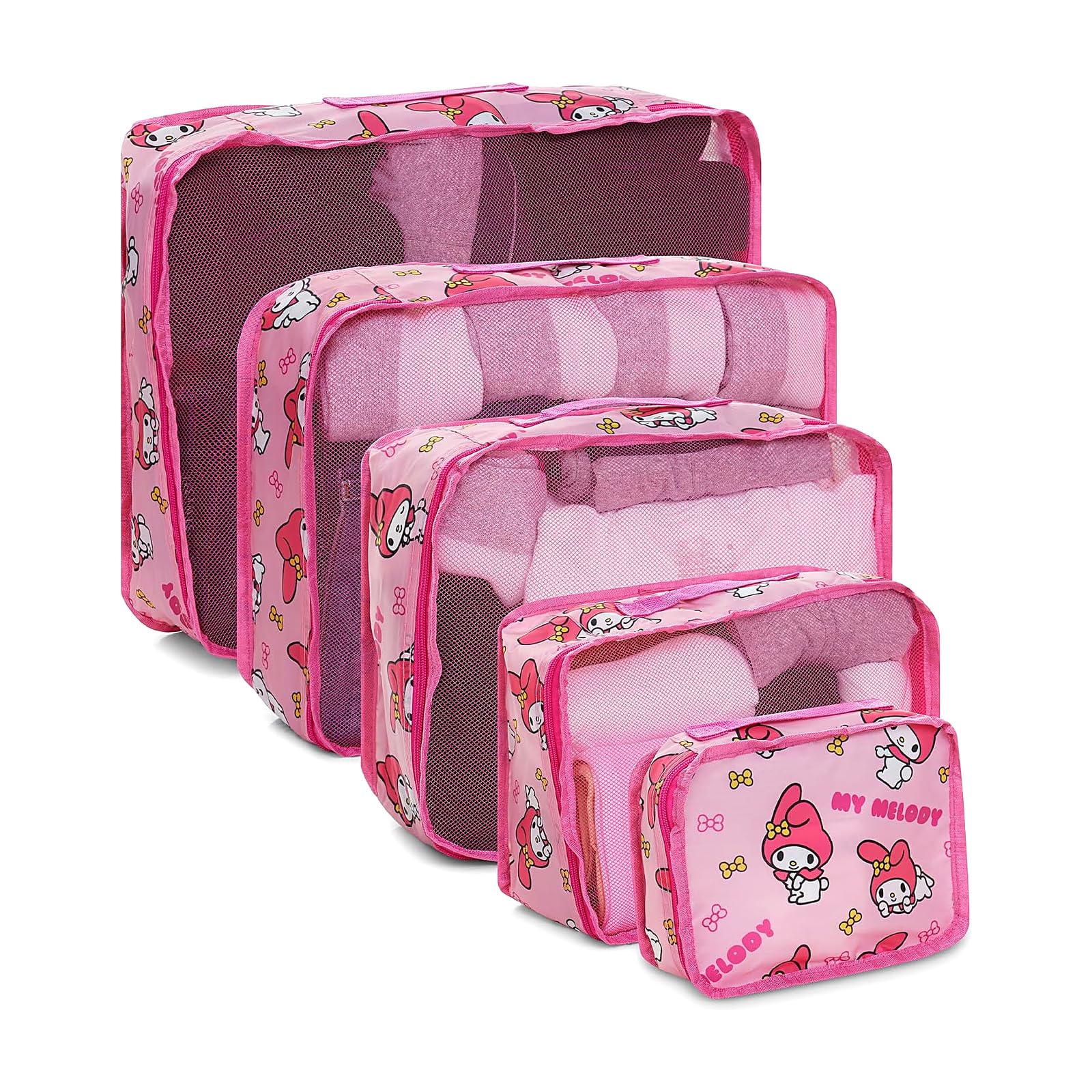 Amazon.com | Sanrio's Hello Kitty Packing Cubes - 5 Piece Packing