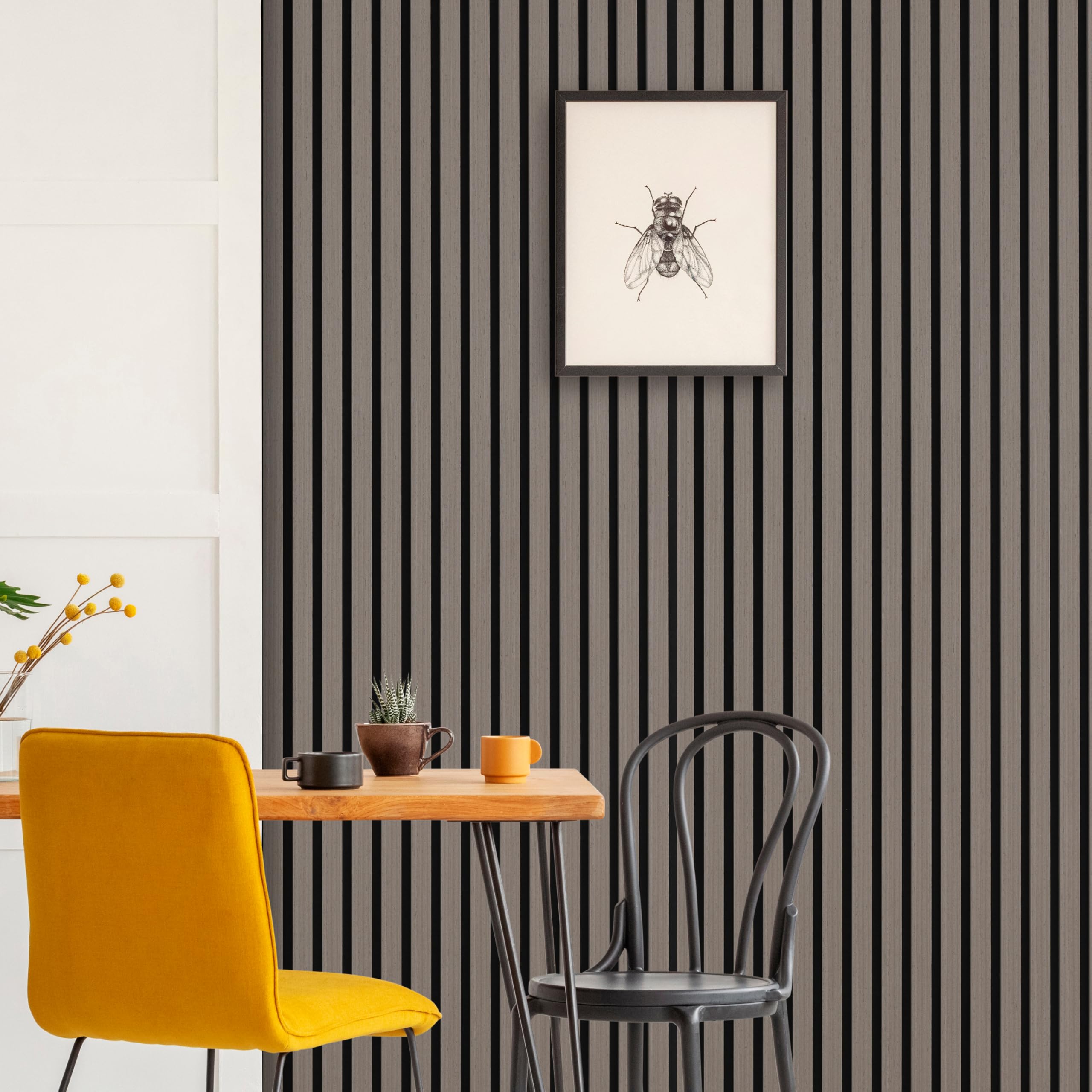  - Dbs Bathrooms Grey Oak Acoustic Slat Wall Panel 60Cm X 240Cm