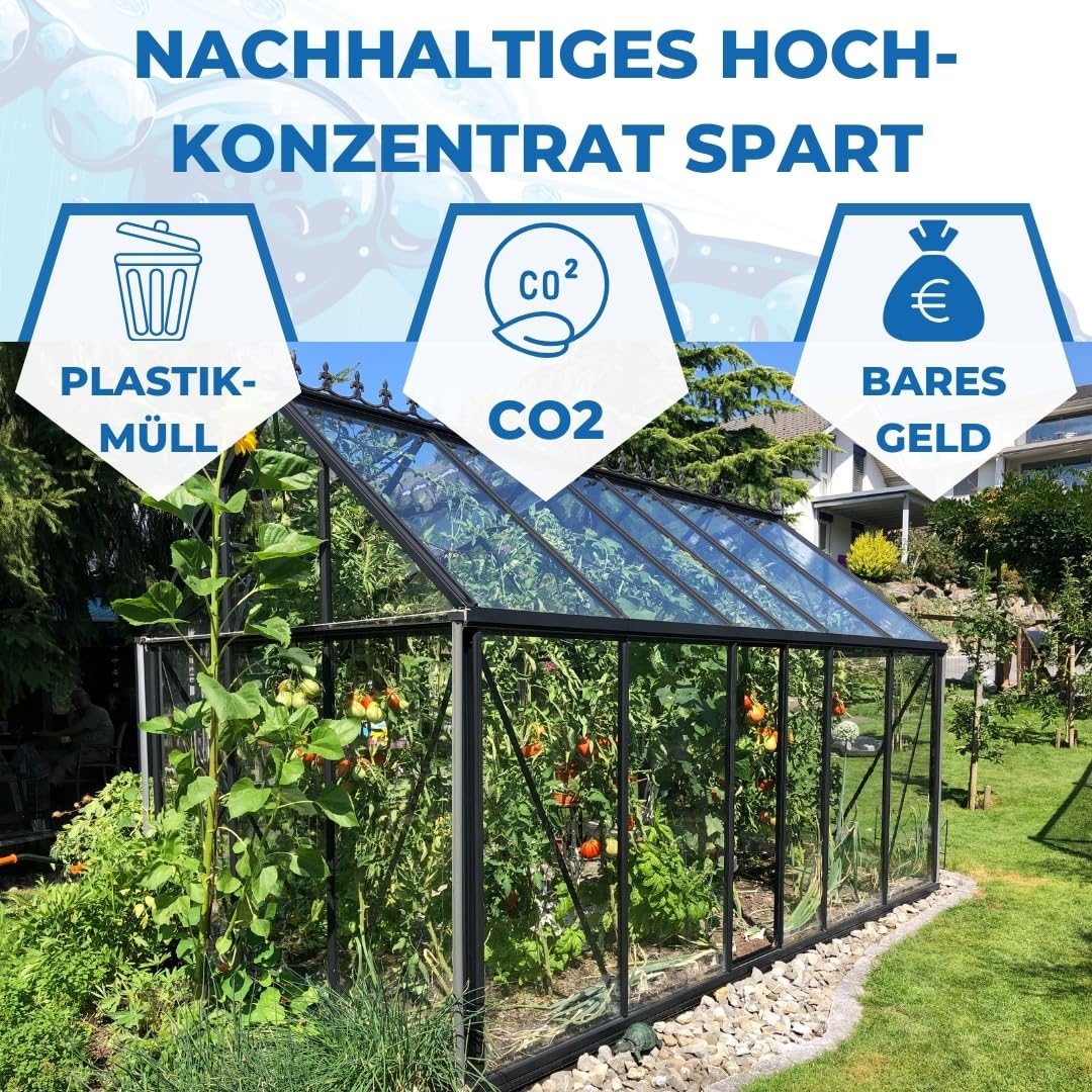 PandaCleaner Fenster Reinigungsmittel - 12x 1L Fensterputzmittel streifenfrei - Glasreiniger Profi - Bio Fensterreiniger Konzentrat für langanhaltende Sauberkeit (12x1000ml)