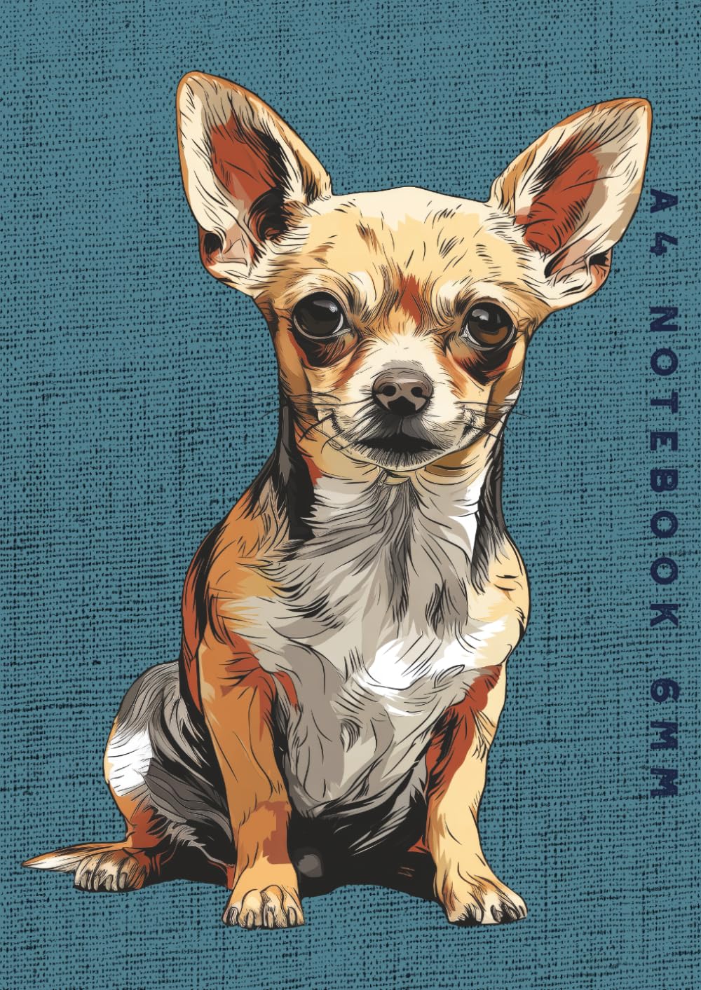 A4 Notebook 6mm: Chihuahua Dog Lined Exercise Book