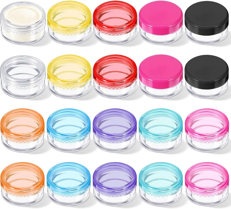 Jxiwfvl Frascos Cosméticos Recarregáveis Transparentes de 5 mL com Tampa de Rosca, Pacote com 20