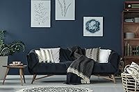 Vista 4 de HeloHo 118"X15.7" Solid Blue Wallpaper Matte Textured Peel and Stick Wallpaper Self Adhesive Removable Wall Paper Waterproof Contact Paper for Azul