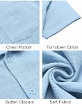 COOFANDY Hommes Button Down manches courtes chemises casual Shirts Summer Beach chemises texturées avec poche