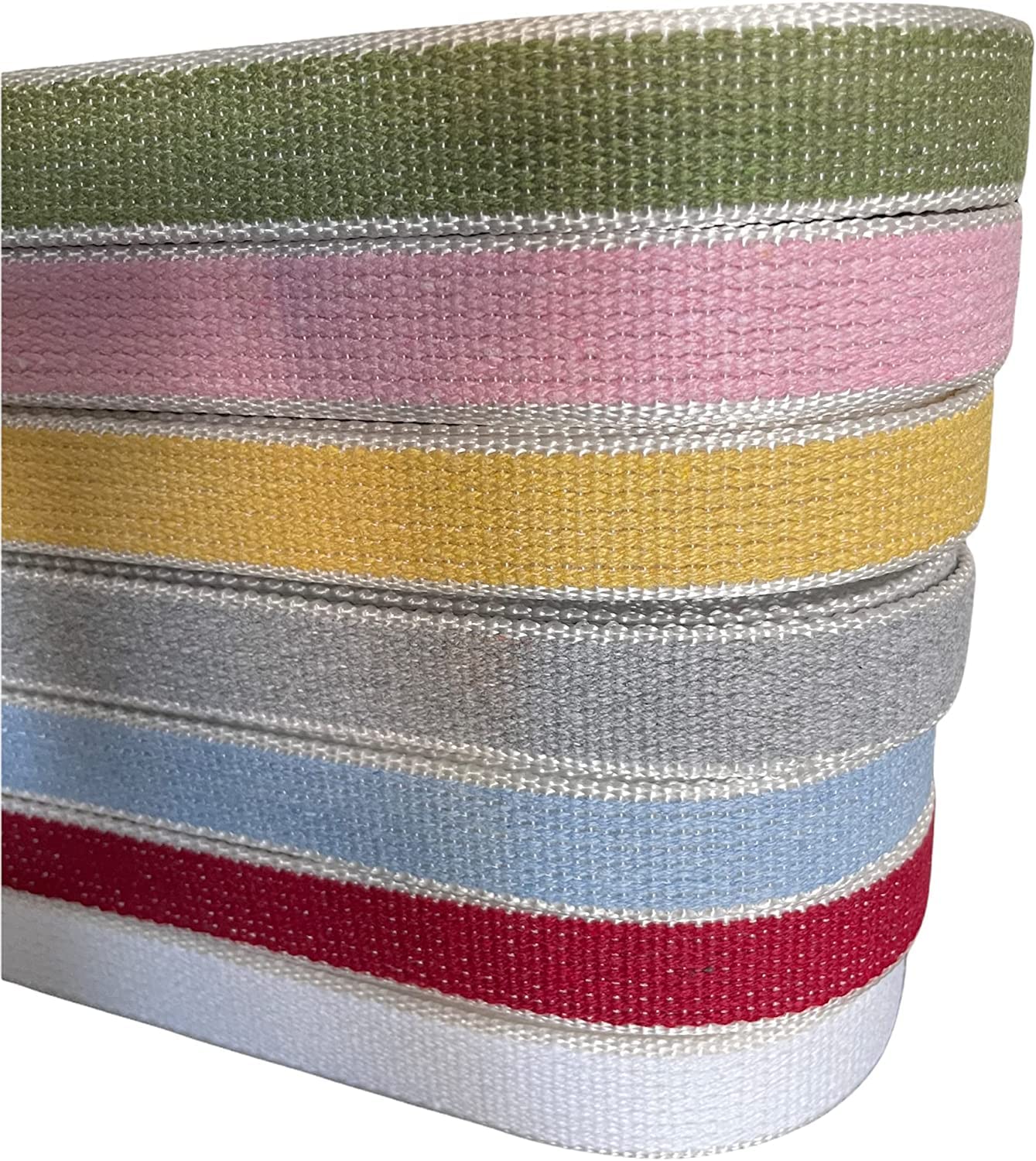 Sangle en coton robuste 22 mm pour store Couleurs assorties pour fenêtres et porte-fenêtre (50 mètres, bleu ciel)