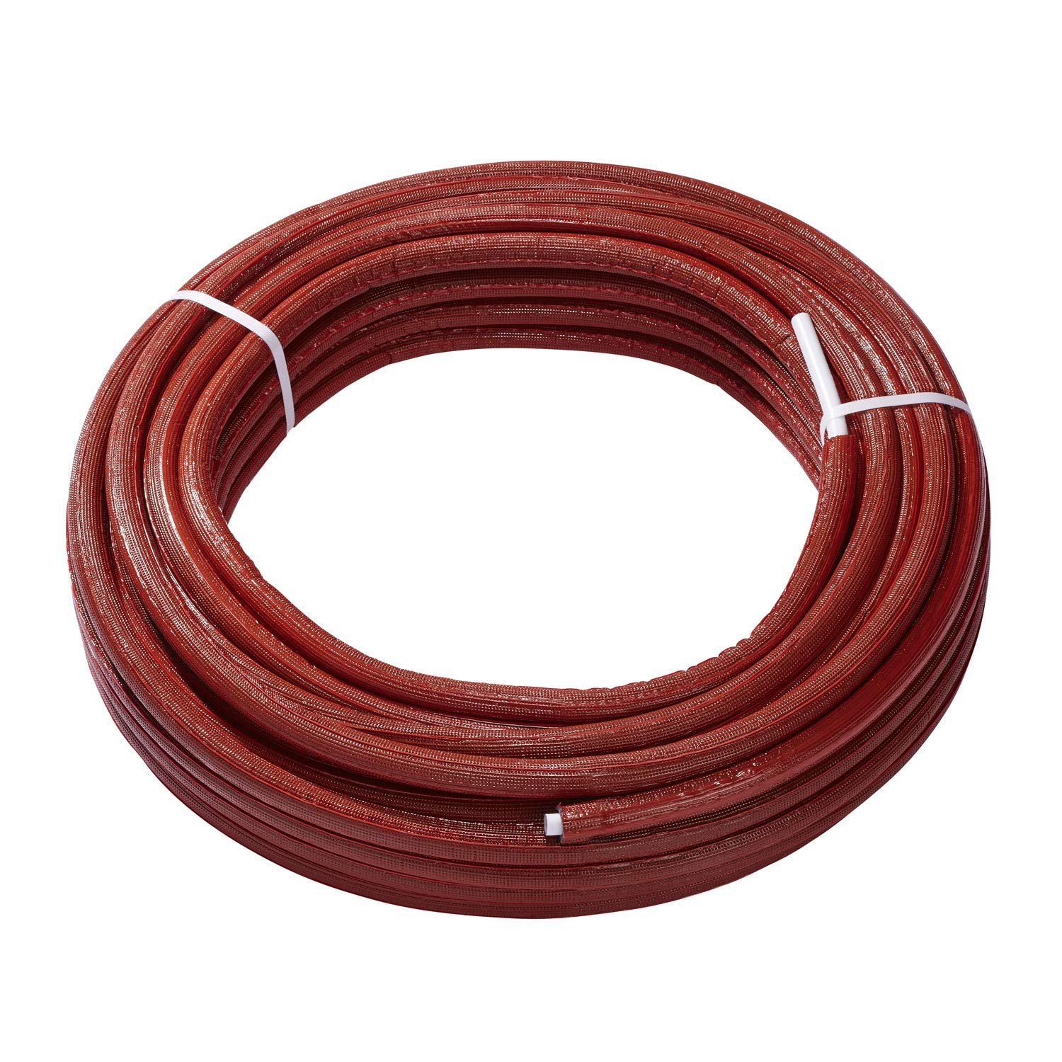 H2O-Flex Aluverbundrohr, 20 x 2 mm, 50 m Rolle, 6 mm Isolierung rot | Mehrschichtverbundrohr mit Isolierung, DVGW- und SKZ-zertifiziert, diffusionsdicht, zugelassen für Trinkwasserinstallationen