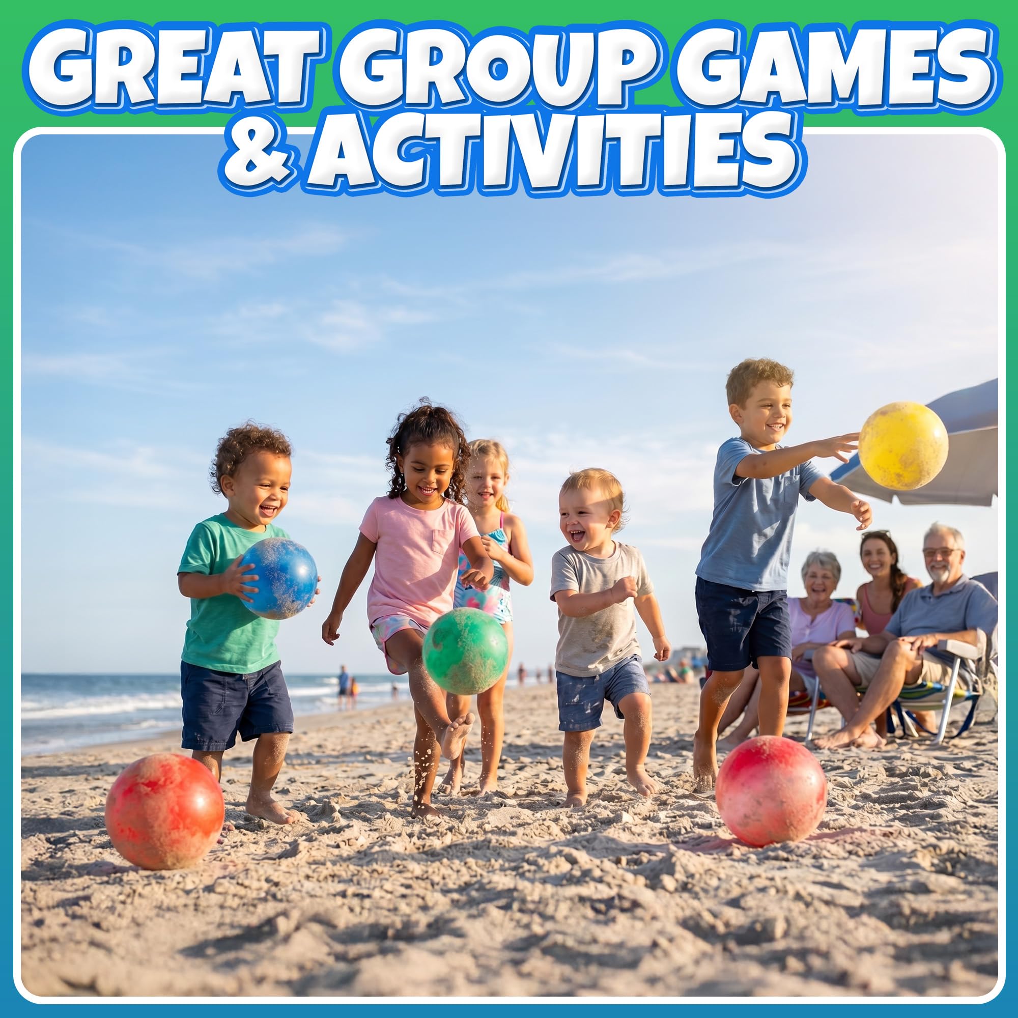 Pelotas de parque infantil (paquete de 5) – Pelotas de actividad inflables de mármol de 5 pulgadas para niños – Bolas de vinilo suaves para niños pequeños, preescolar, guardería, juegos de