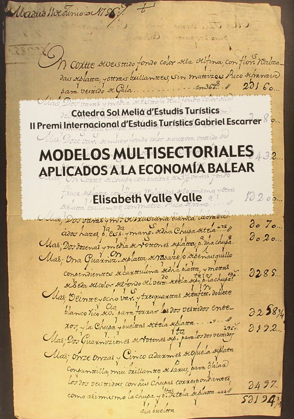 Modelos multisectoriales aplicados a la economía balear: Càtedra Sol Meliá d'Estudis Turístics. II Premi Internacional d'Estudis Turístics Gabriel Escarrer: 302 (Altres Obres)