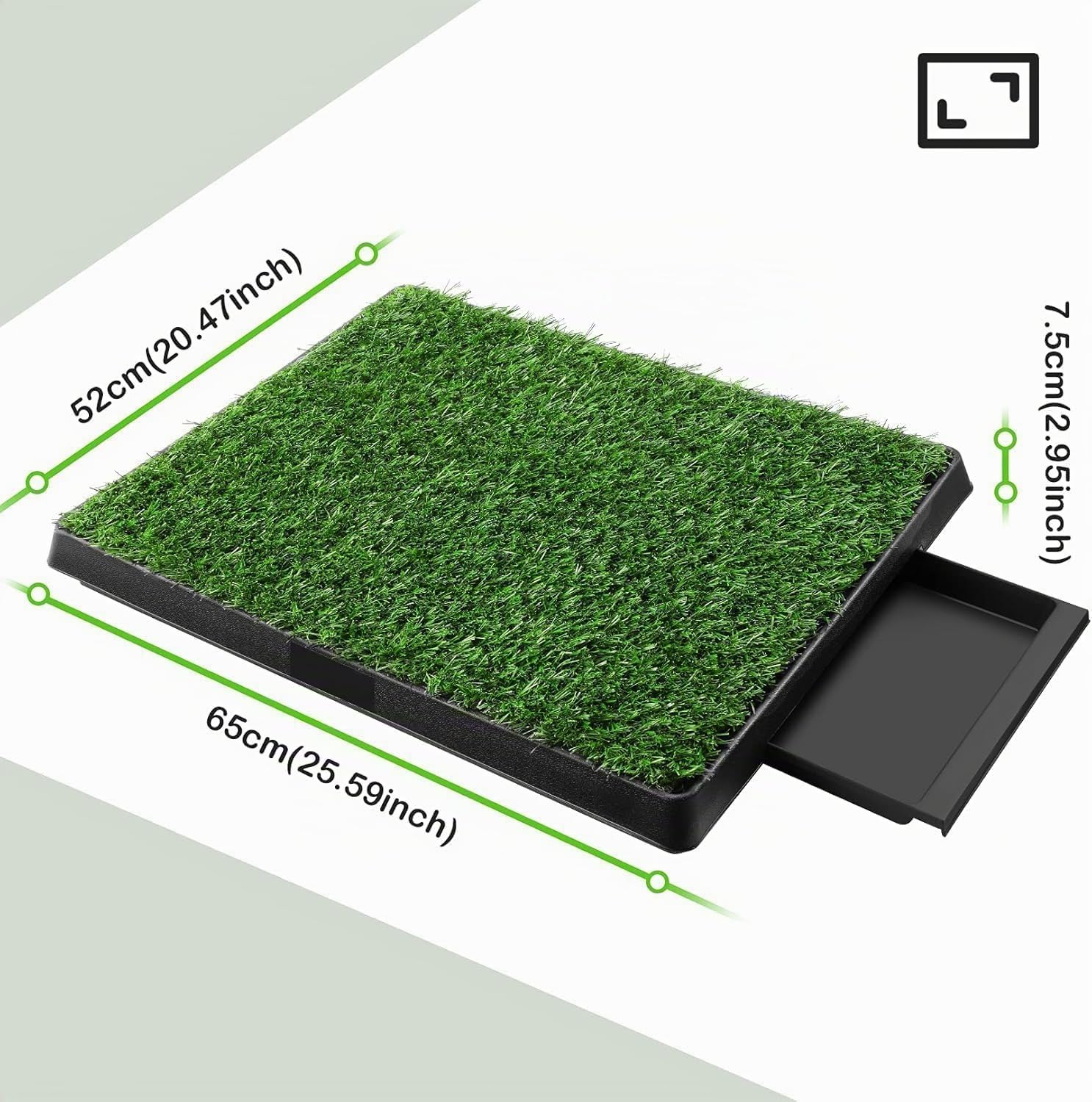 Hundetoilette Hundeklo, Indoor Hundetoiletten mit 2 Pcs Kunstrasen Welpentoilette Trainingsunterlage Hunde Toilette mit Gras Anti-Rutsch & verhindert Absplittern für Kleine Mittelgroß Hunde
