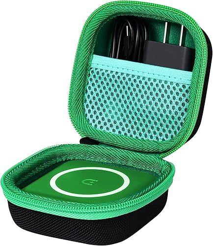 Miniatura 2 de Khanka Estuche de viaje duro de repuesto para cargador inalámbrico UCOMX Nano 3 en 1 estación de carga plegable magnética solo funda verde