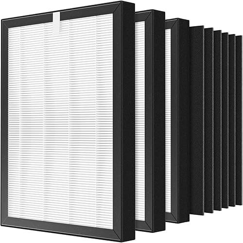 Miniatura 11 de Filtro de repuesto ProHEPA 9000 compatible con purificadores de aire VEVA 9000, paquete de 3 filtros de repuesto HEPA y 6 prefiltros de carbón