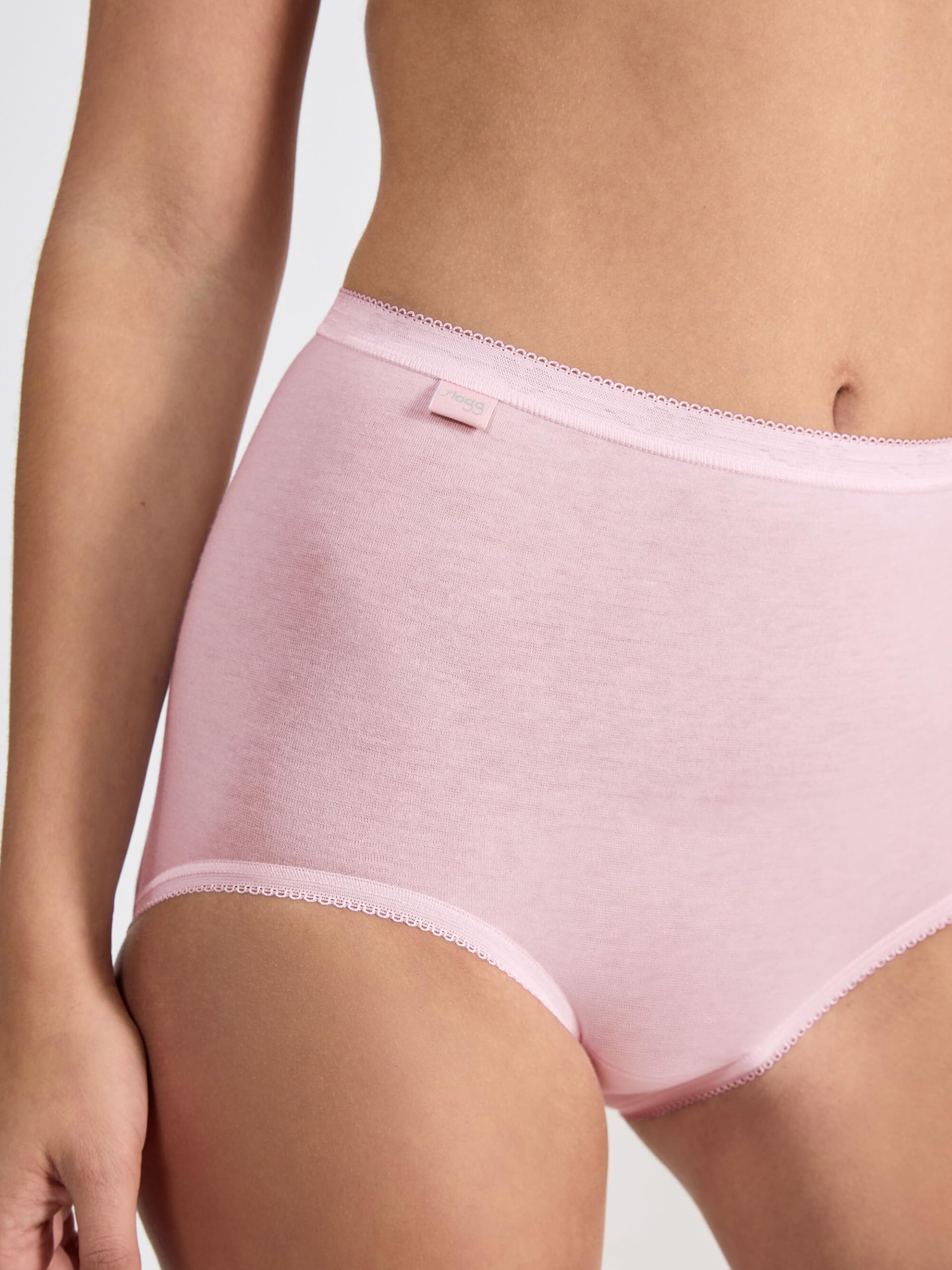 Sloggi Calzoncillos Midislip de algodón para mujer, ropa interior, uso diario, básicos, cintura cómoda, costuras, Basic+ Maxi Multiple Colours 19, 50