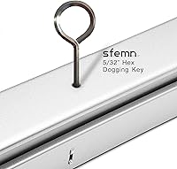 Vista 5 de Llave hexagonal de 5/32 pulgadas, llave Allen con bucle completo, llave de puerta Allen para dispositivos de salida de pánico, metal sólido, 10