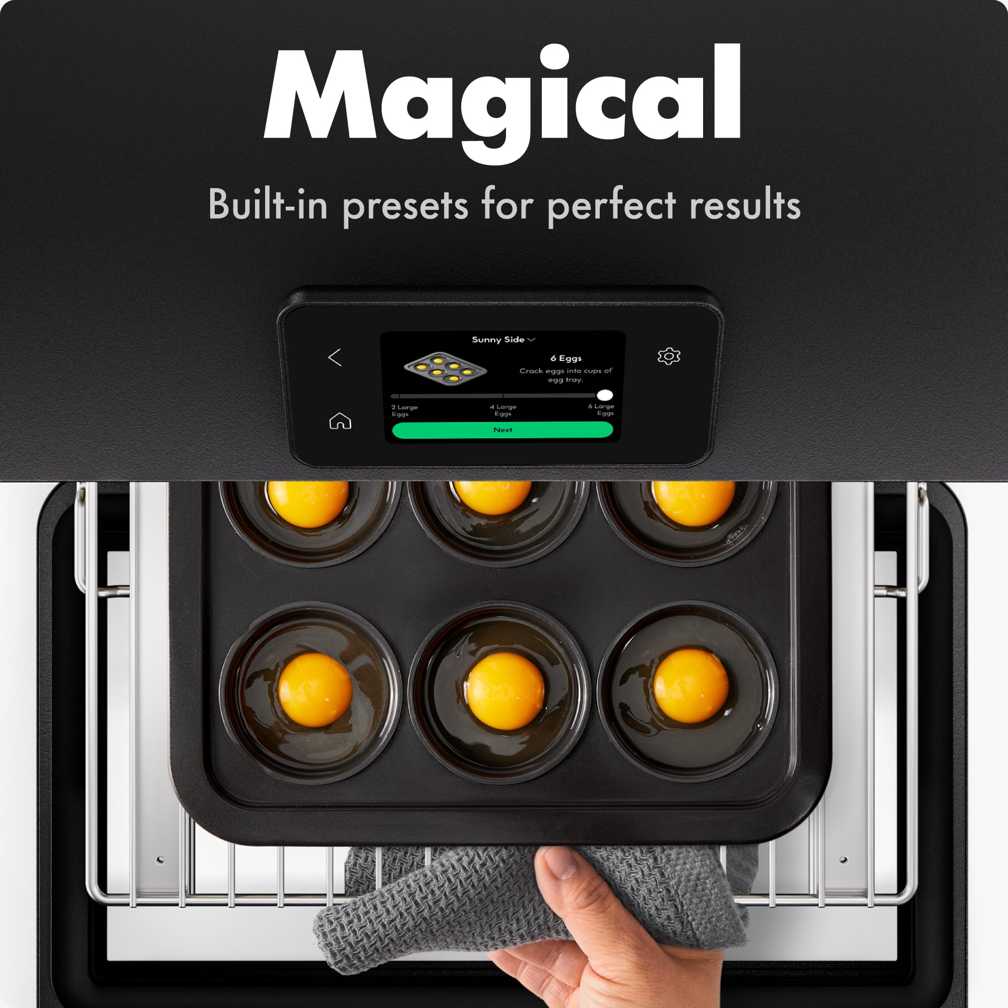 CHEF iQ MiniOven Smart Toaster Oven Air Fryer Combo, 11-in-1 Countertop Convection Oven, Bake, Broil, Air Fry, Broil, Dehydrate, 1750W, 25 Qt Capacity, Fast Cooking with Touchscreen Controls – Black Product Image 5