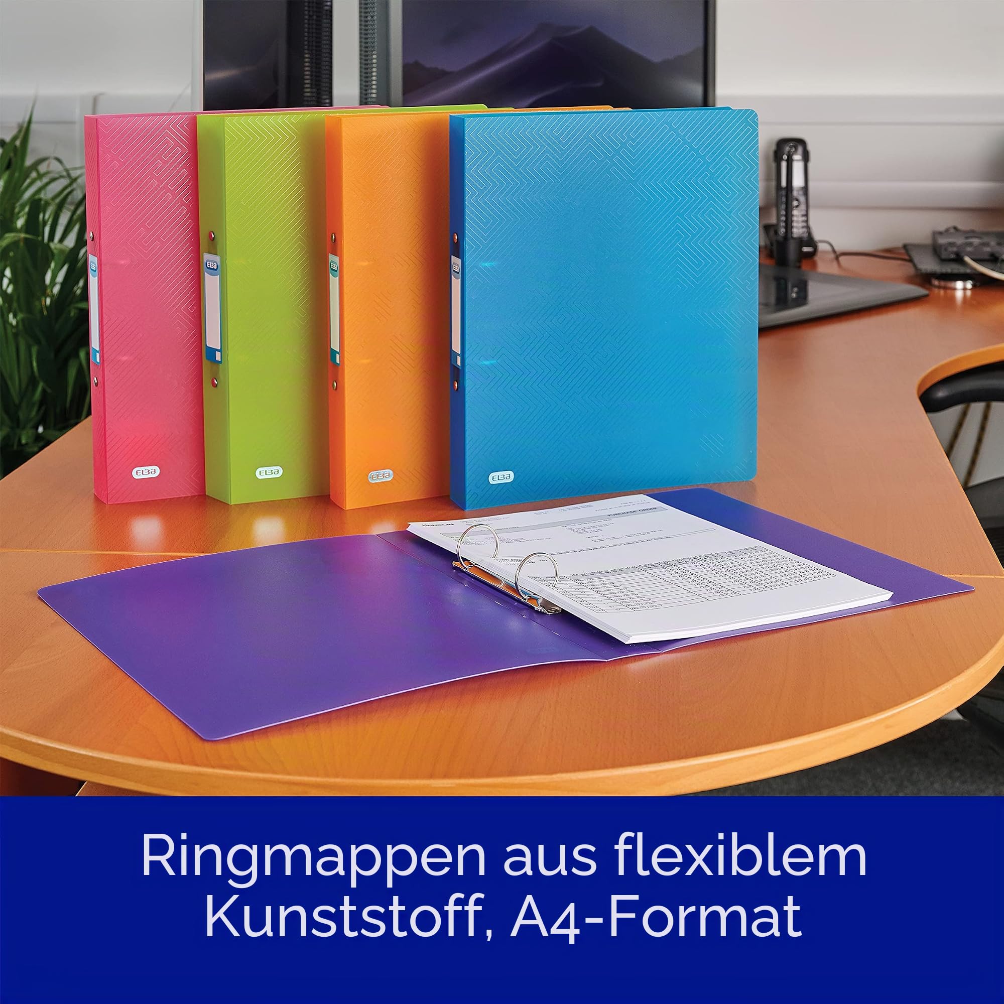 Elba Ordner, Kunststoff, 2 Ringe, 5 Stück Einzeln