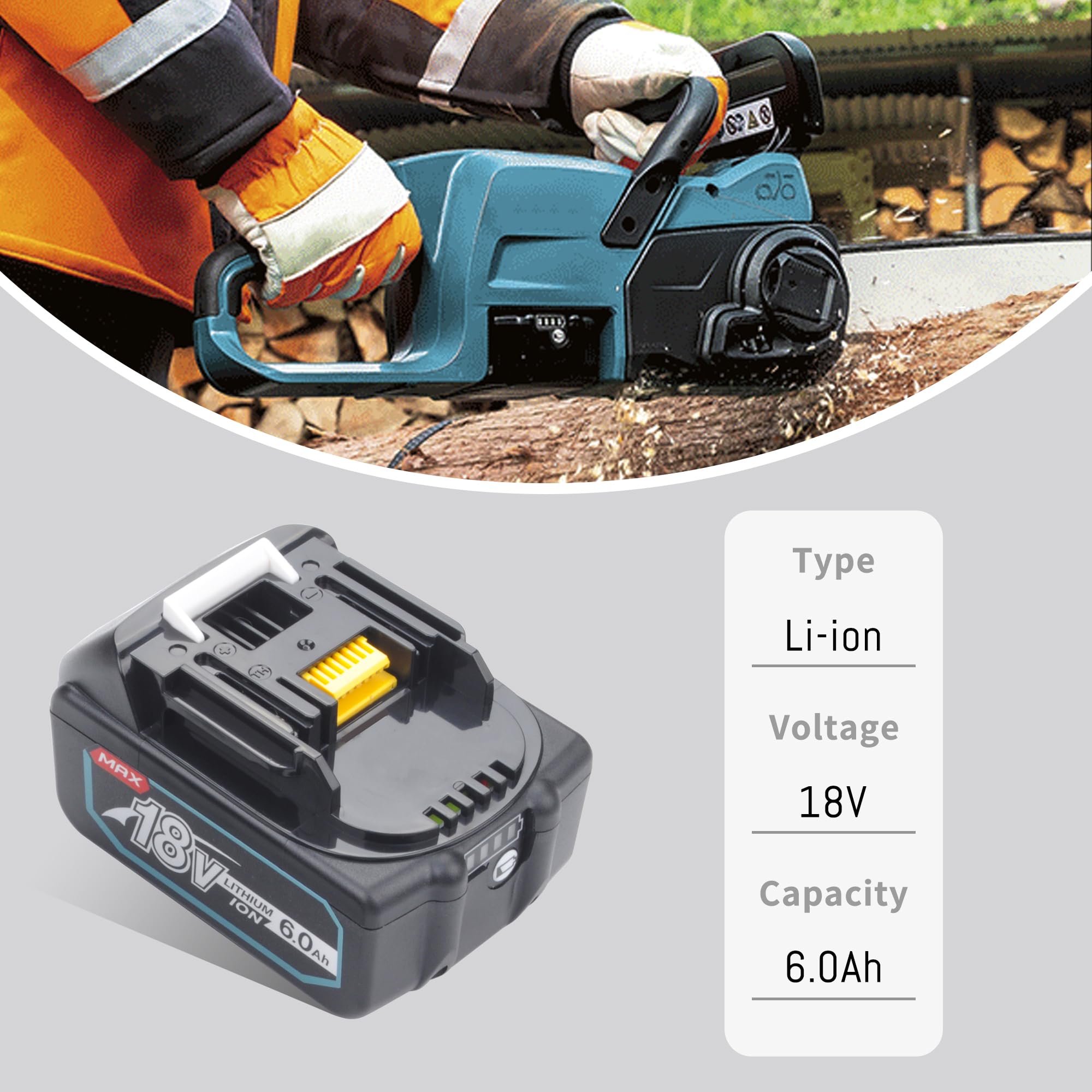 2X 18V 6000mAh Akku Für Makita BL1850 BL1830 BL1860B Led Anzeige
