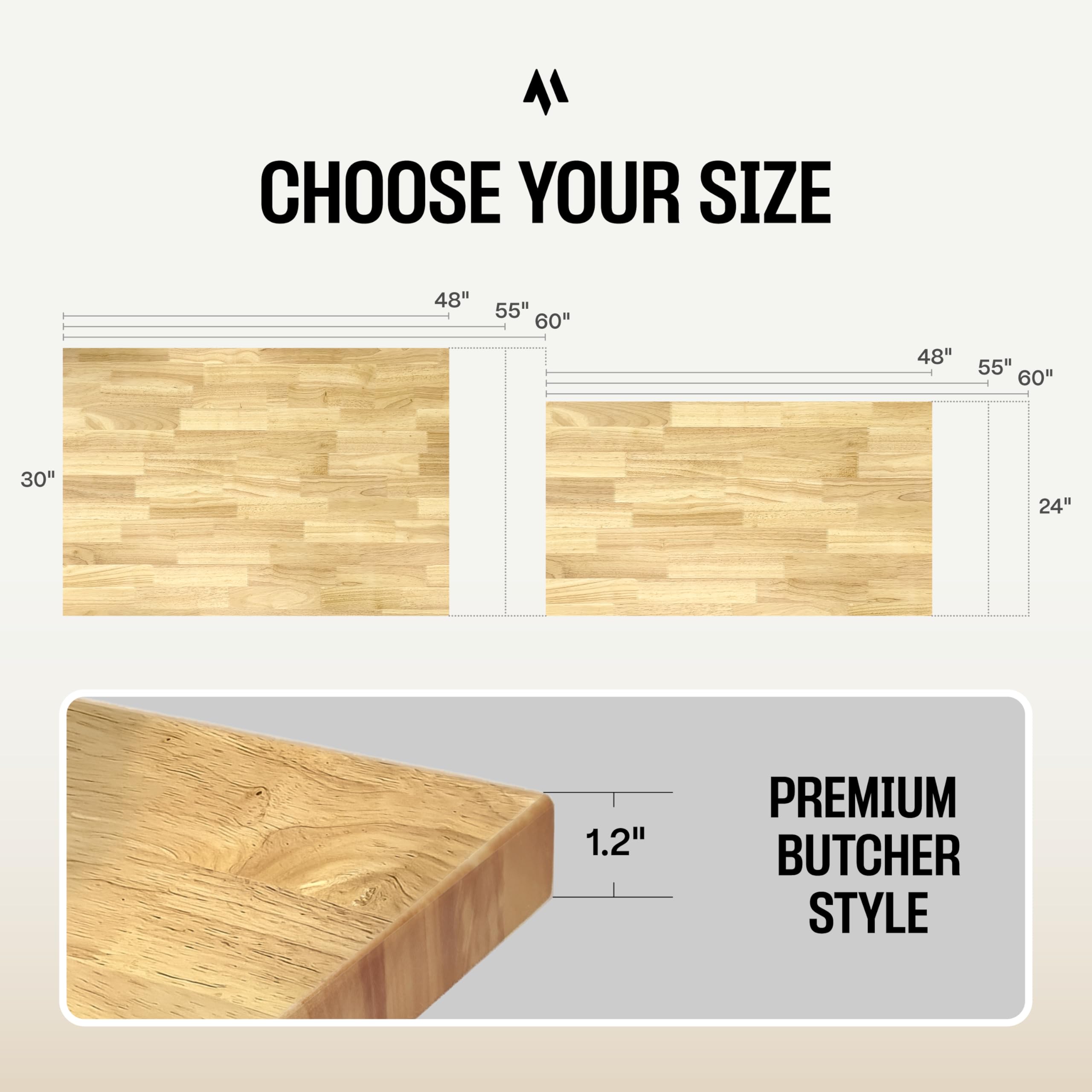 Solid Wood Desk Table Top Pre-Finished 1 2 Thick Tabletop - Universal Fit for Standing Desks Countertops Workstations — view 2