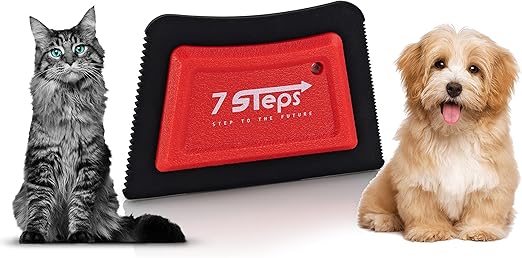 7 Steps - Mini Pet Hair Lint Fur Remover Detailer - Dog Cat Hair Remover - Auto Detailing Car Carpet Couch Furniture