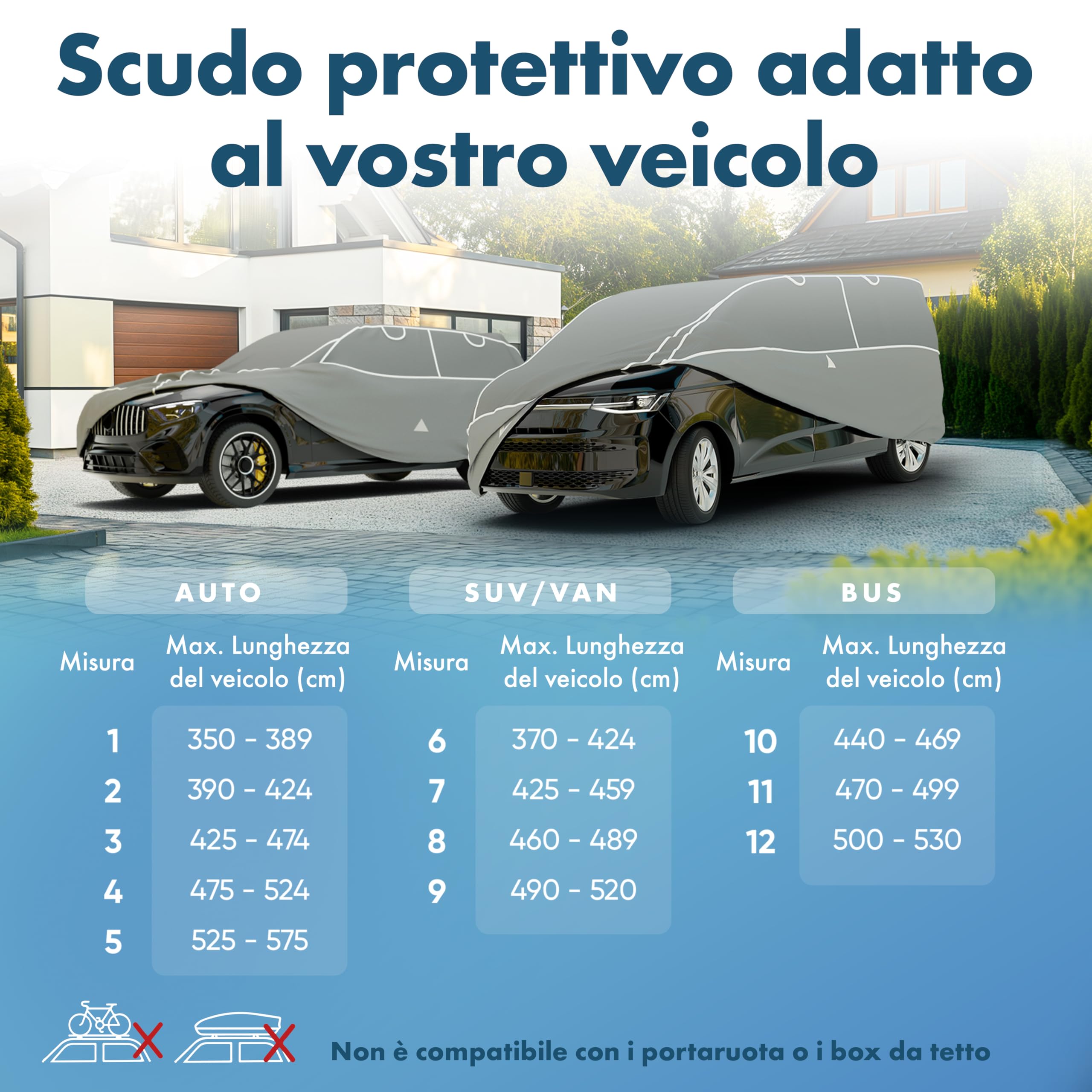 Telo Antigrandine WALSER Per Auto - Certificato TÜV, Grigio, Misura 5, Fino 70km/h - Foto 5