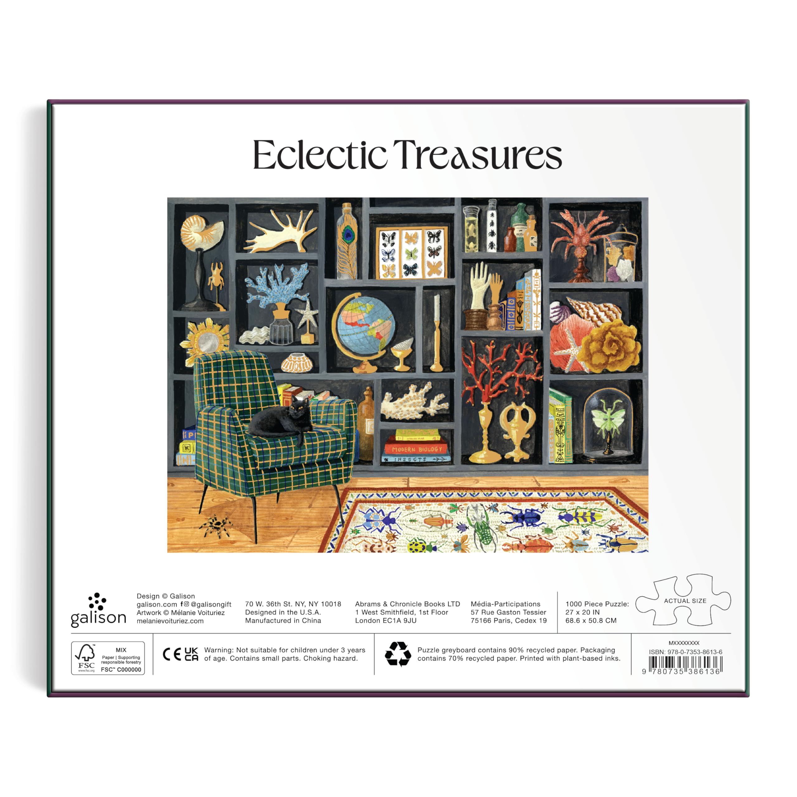 Amazon.com: Eclectic Treasures 1000 Piece Foil Puzzle : Galison