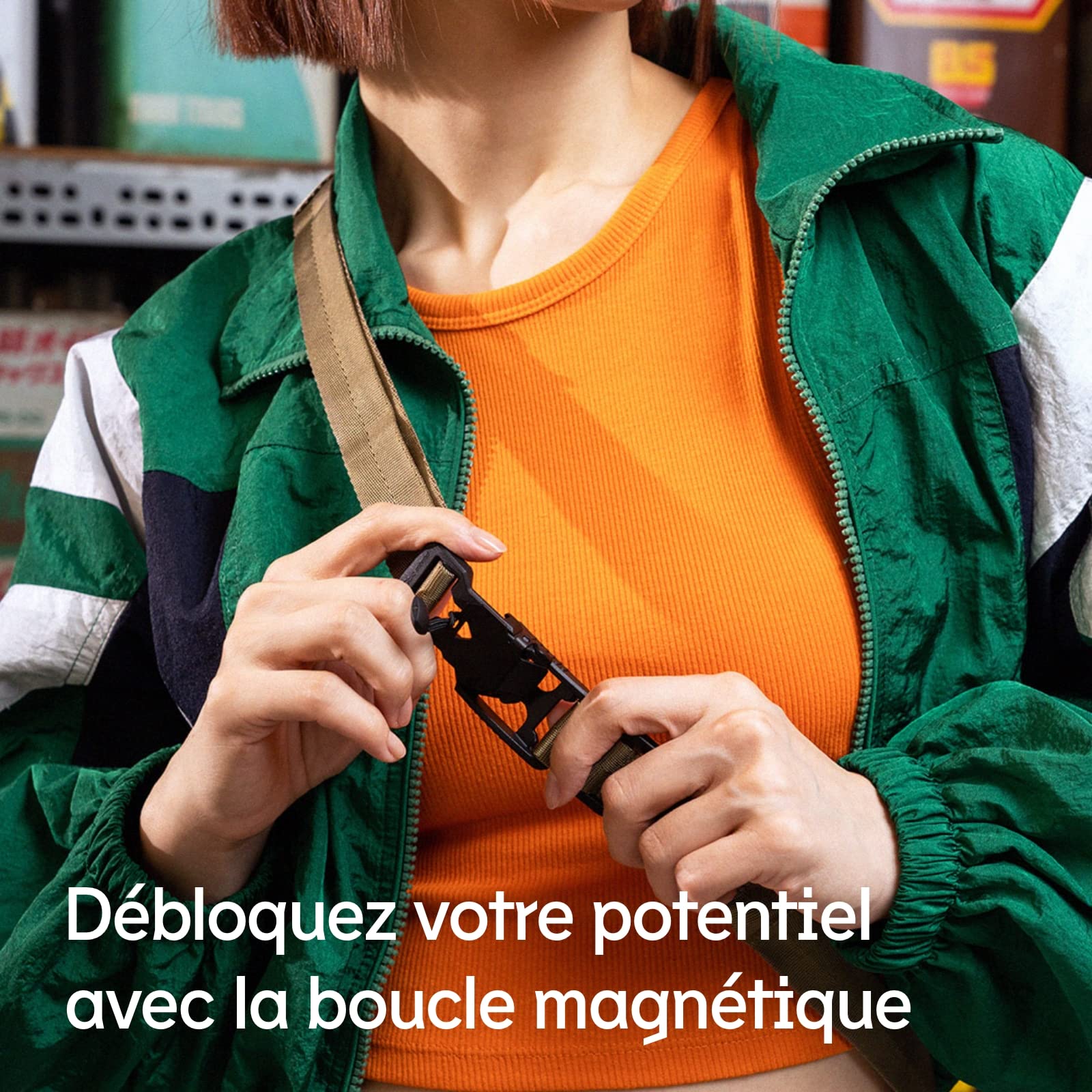 RHINOSHIELD Sangle de téléphone Boucle magnétique avec système d'attache ultra-rapide, boucles supplémentaires pour accrocher des accessoires(Adaptateur pour lanière de téléphone inclus)