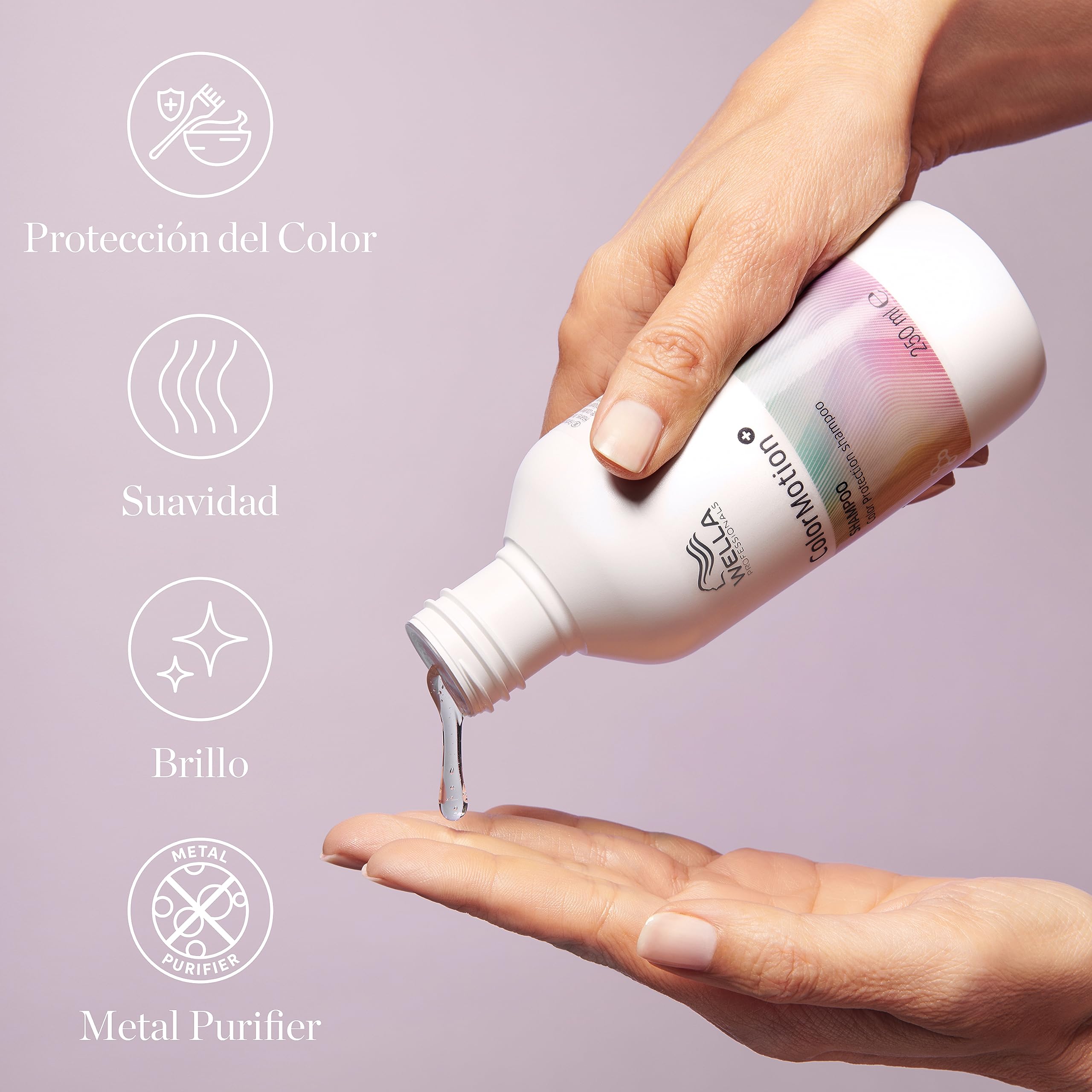 Wella Professionals - Pack ColorMotion - Champú Protección del Color 500ml + Mascarilla de Reestructuración 500ml - Intensidad de color, brillo y suavidad | Pelo teñido, seco y dañado