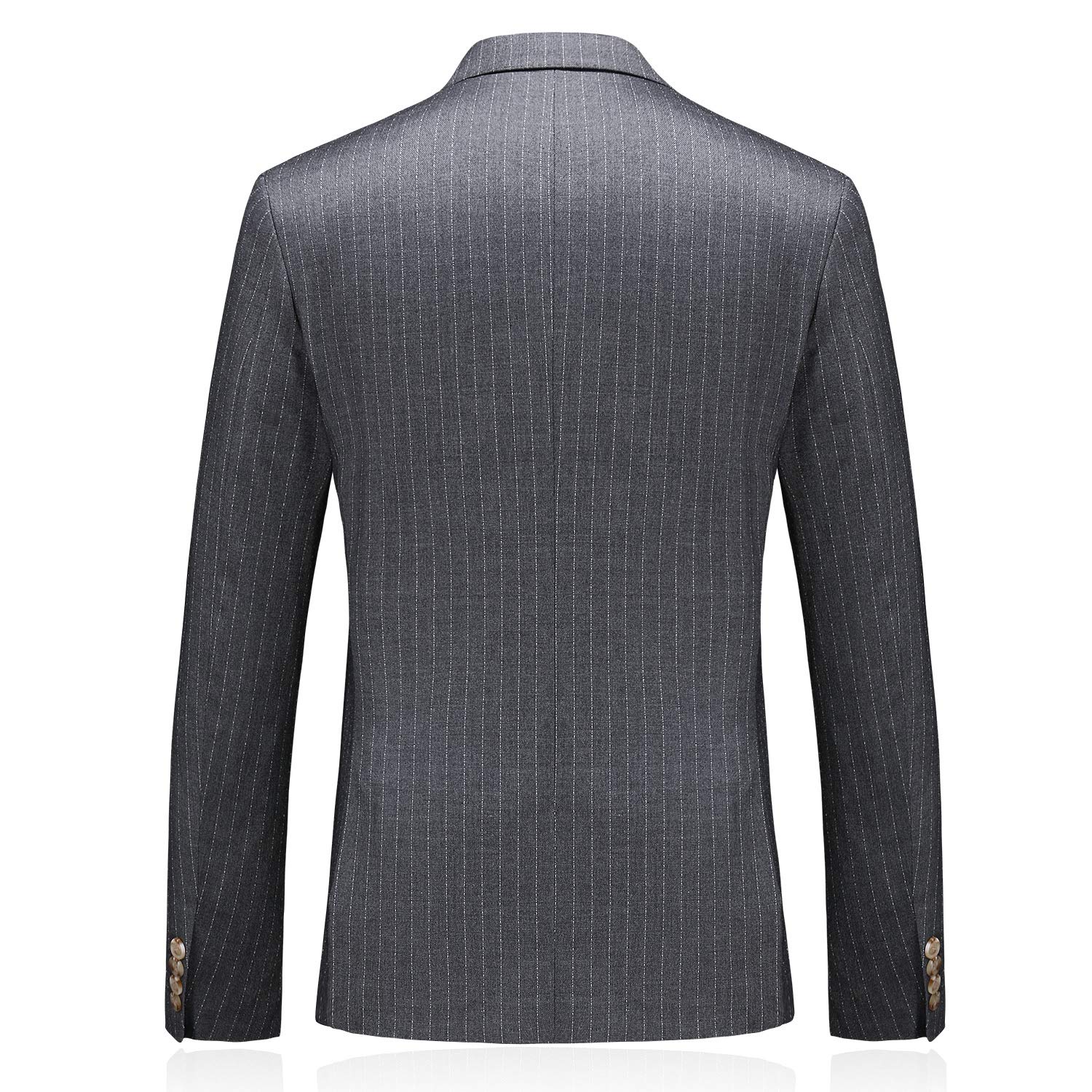 Uomo Tuta da Uomo a Righe Slim Fit Due Pezzi con Due Bottoni