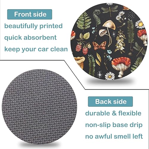 Miniatura 4 de Portavasos para automóvil, paquete de 2 Posavasos universales antideslizantes de 2.75 pulgadas, posavasos de goma para automóvil, accesorios de