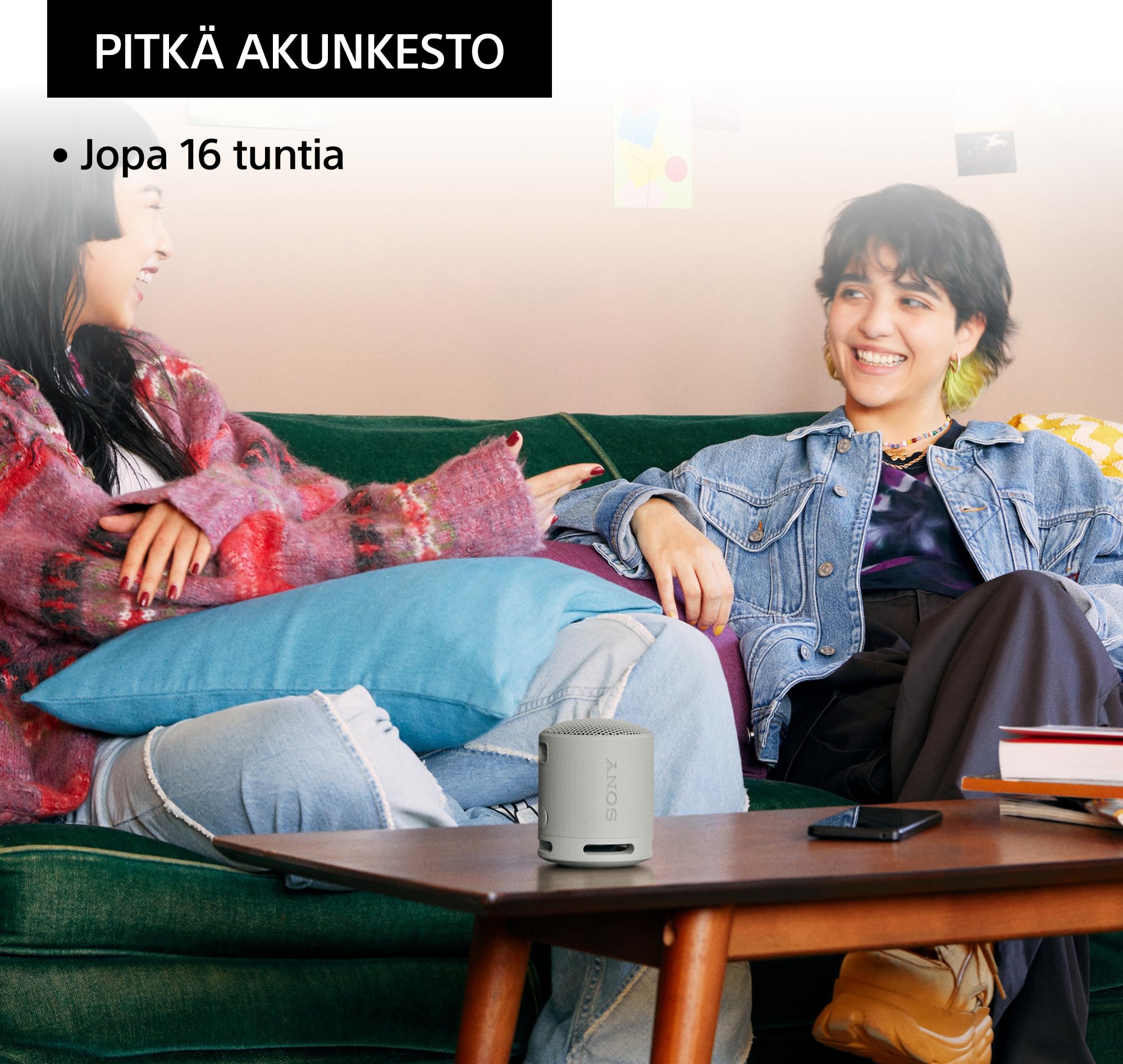 Sony SRS-XB100 - Bezprzewodowy głośnik Bluetooth, przenośny, lekki, podróżny, trwały, wodoodporny i pyłoszczelny IP67, akumulator 16 godz., uniwersalny pasek, zestaw głośnomówiący, jasnoszary