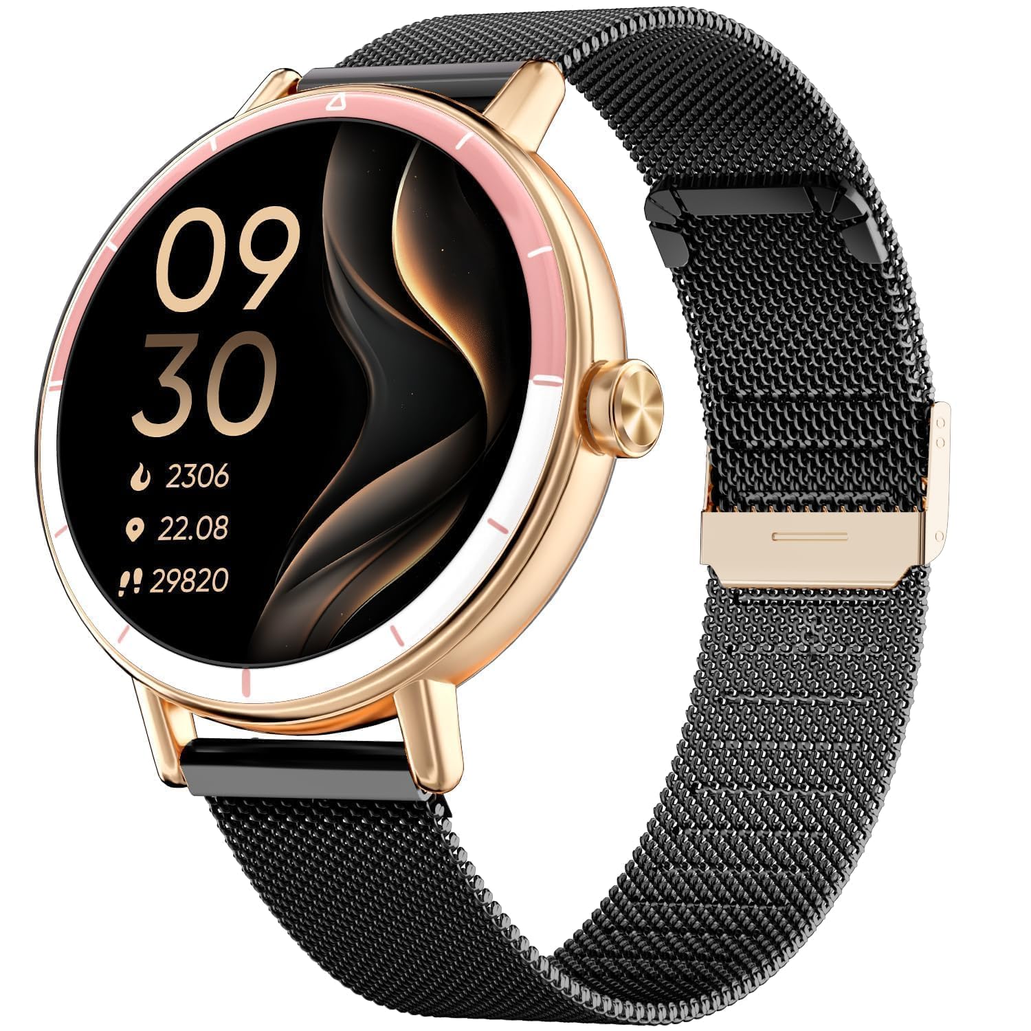 TOOBUR Smartwatch dla kobiet i mężczyzn z dwoma paskami, smartwatch HD 40 mm, kompatybilny z systemem Android i iOS, odbieranie/nawiązywanie połączeń, zegarek fitness z monitorem kroku/snu/HR, IP68