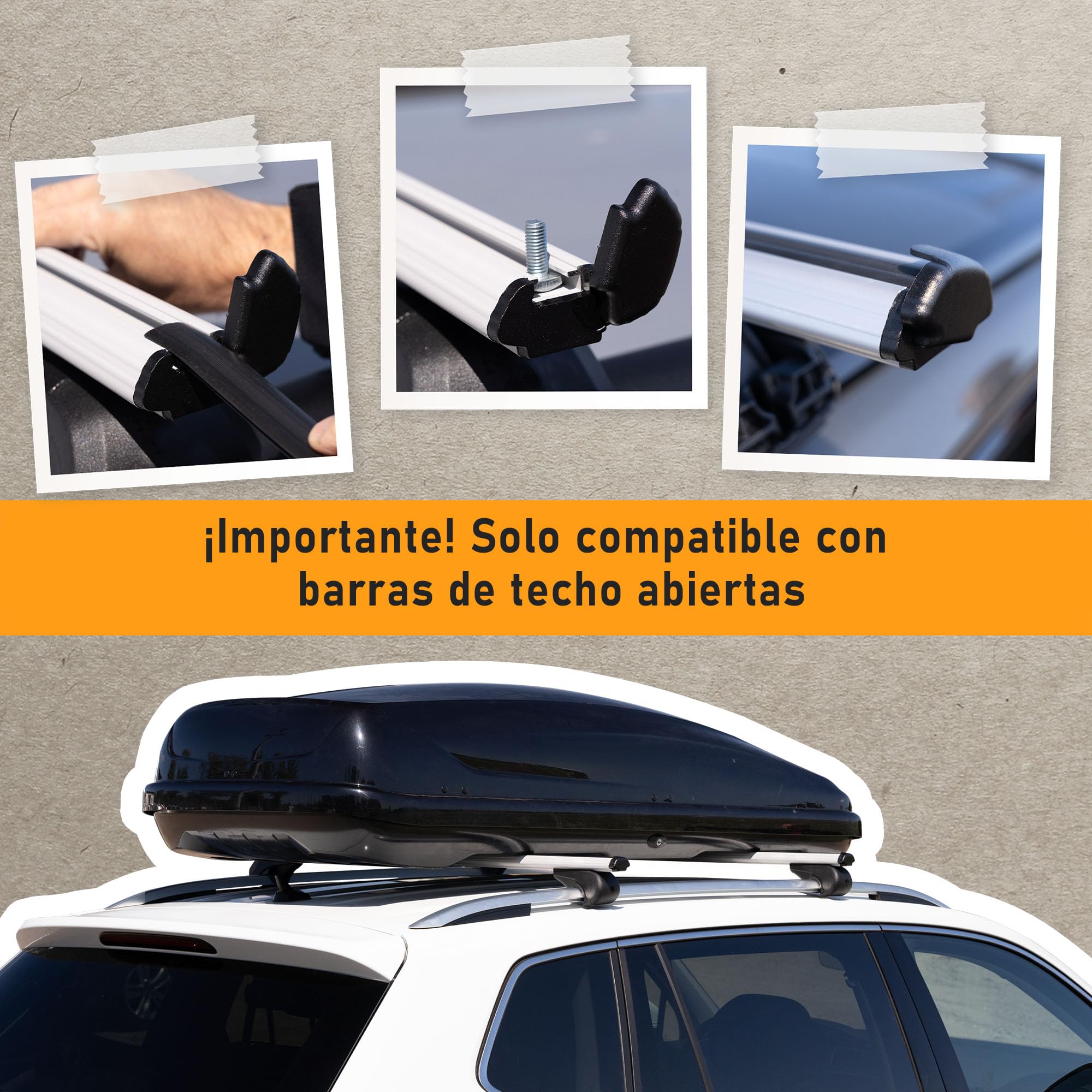 CHROMEMASTER Portaequipajes de Techo, Barras de Techo; Compatible con Mercedes Viano 2003-2014; para el Transporte de Cofres de Techo, Portabicicletas, Escaleras | Construcción Duradera de Aluminio