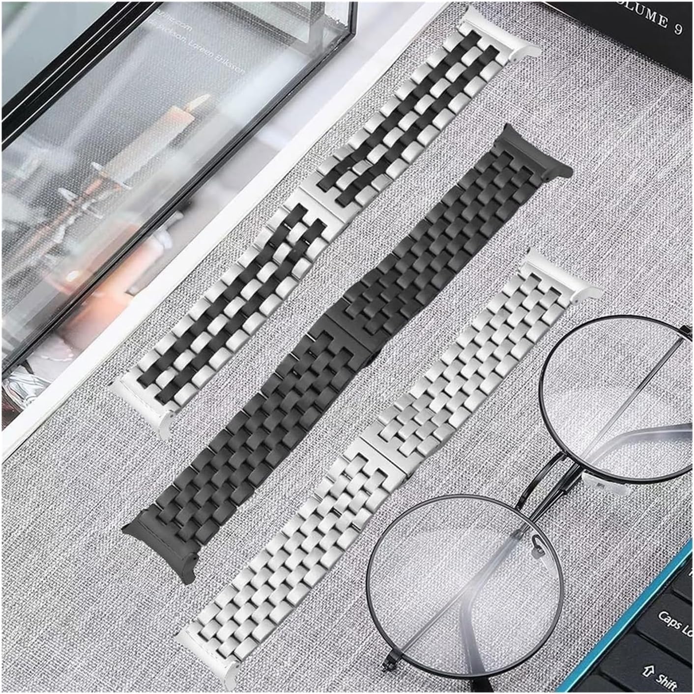 Stainless steel strap suitable for Samsung Galaxy Watch7 Ultra 47mm five bead metal for Galaxy Watch Ultra NO Gaps Curved End business wristband Strap Accessories